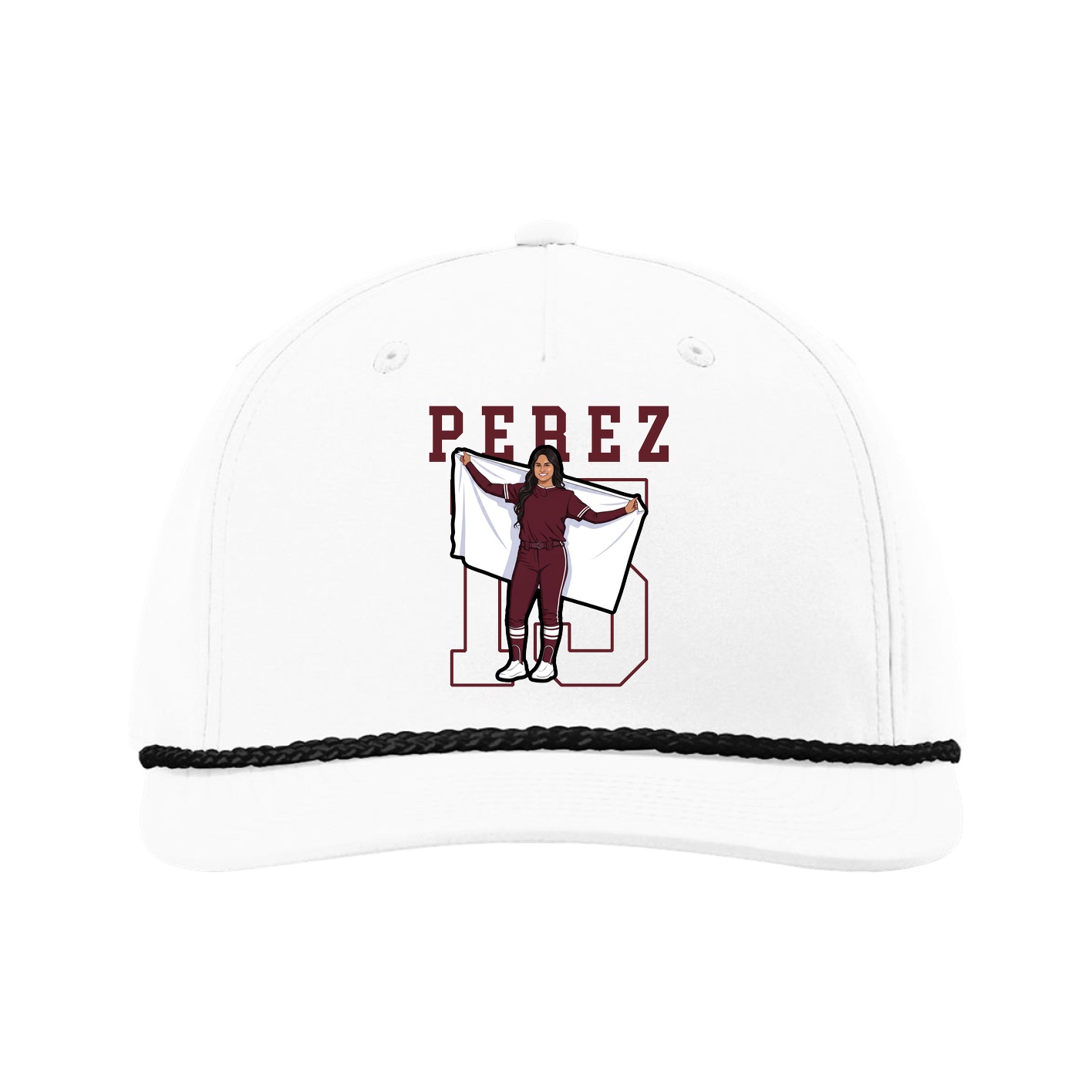 Five-Panel Classic Rope Cap — Shirsey in White