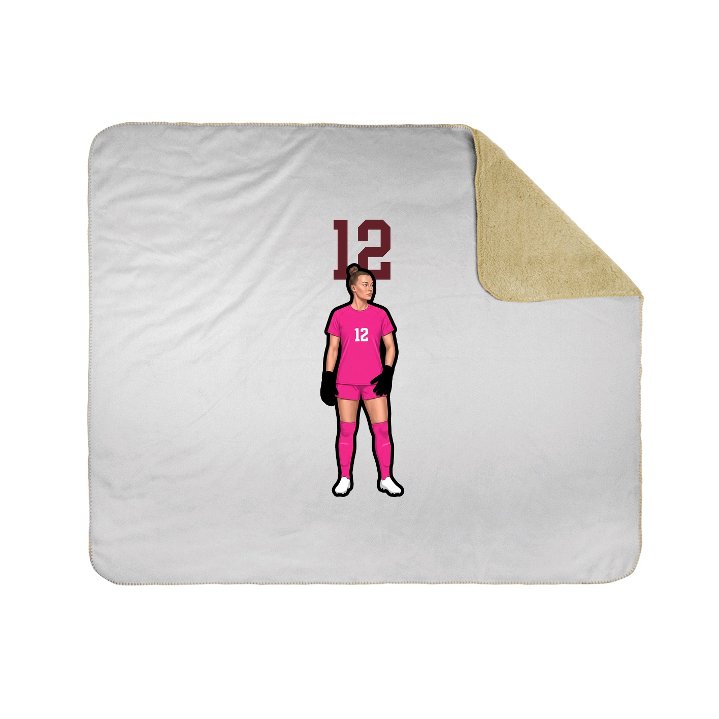 Throw Blanket — Number Top in White