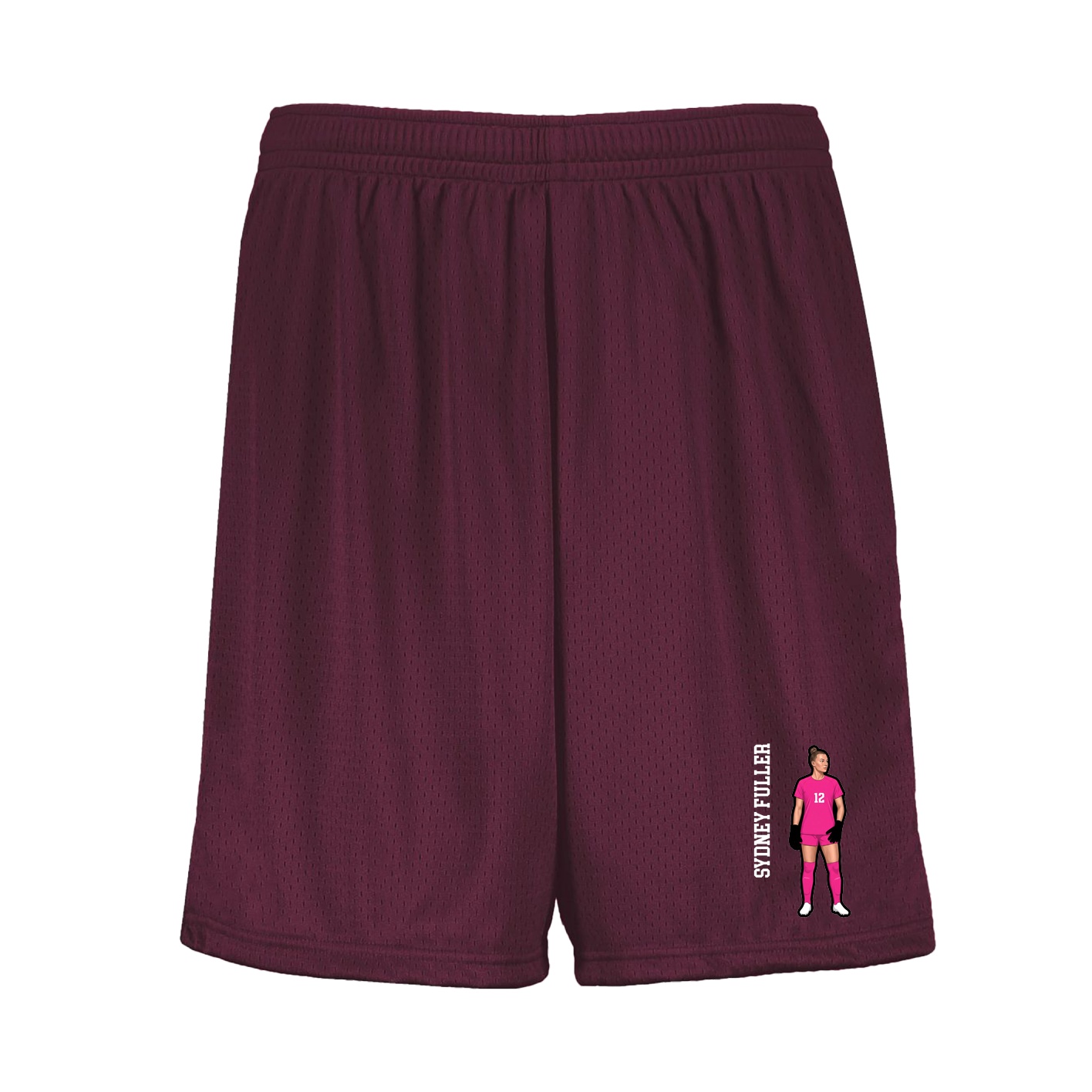 Shorts — Name Vertical in Maroon