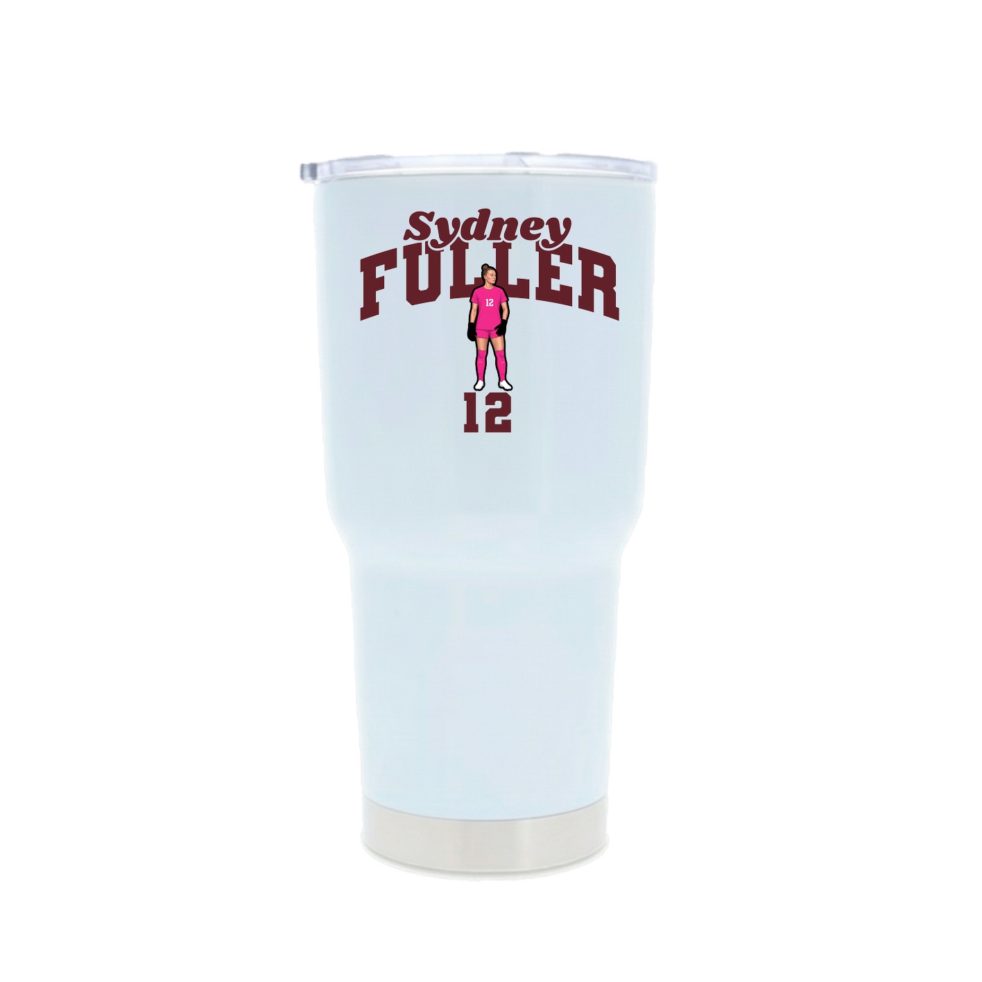30oz Stainless Steel Tumbler — Signature Arch in White