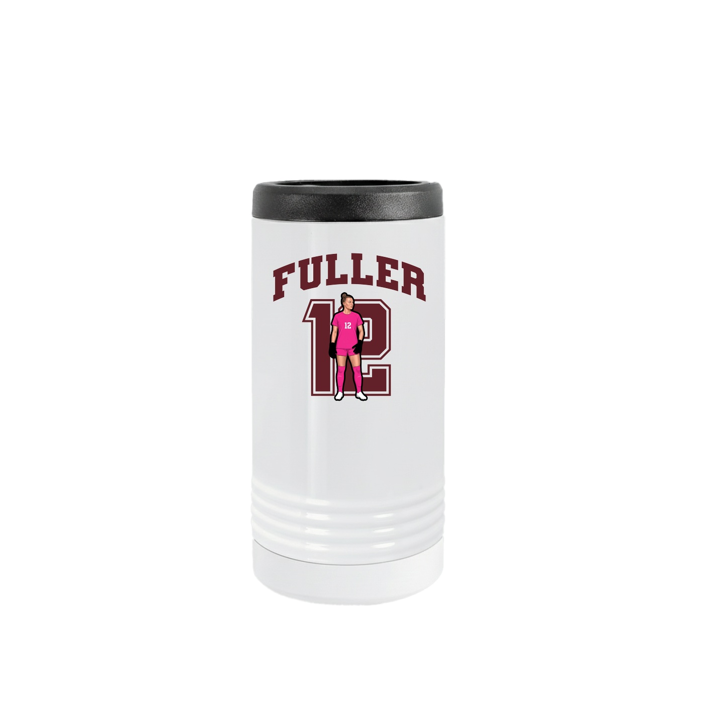 Slim Beverage Holder — Number in White