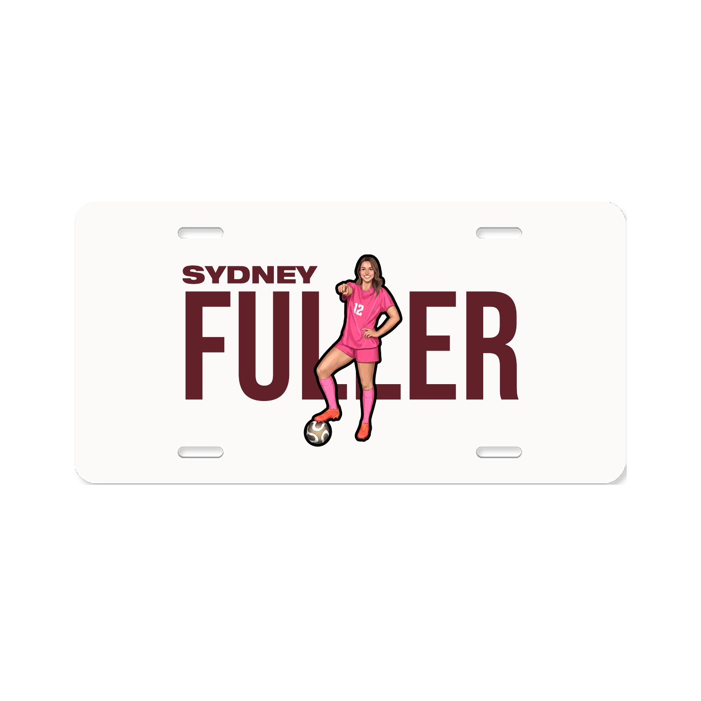 License Plate — Player Name in Classic