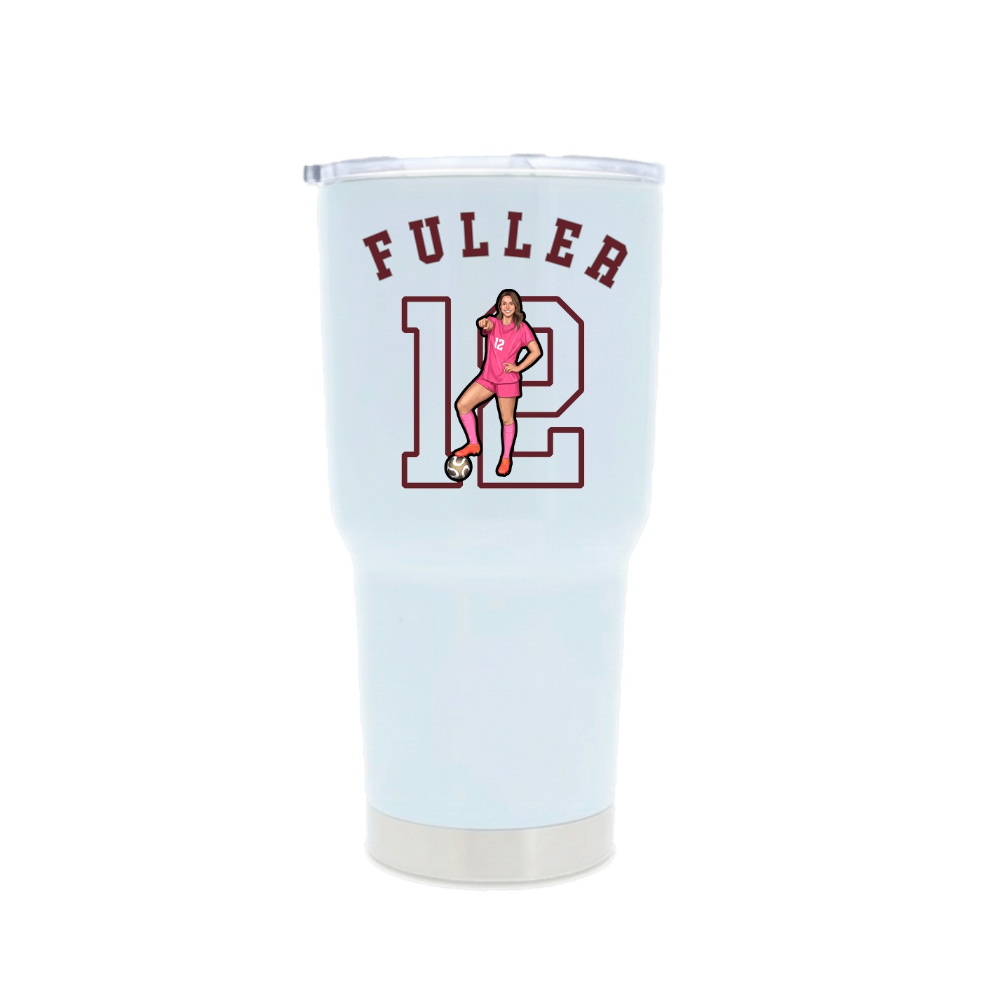 30oz Stainless Steel Tumbler — Shirsey Arch in White
