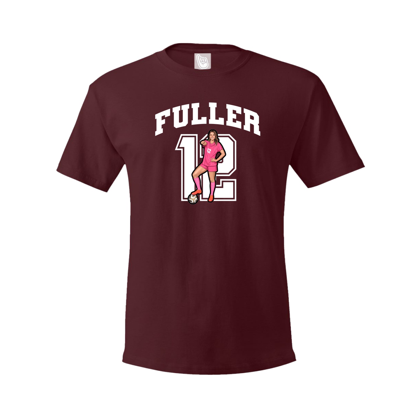 Tee — Number in Maroon