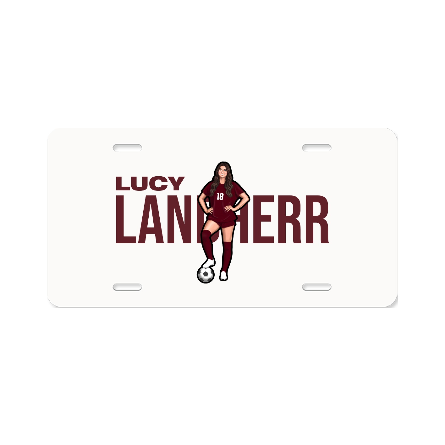 License Plate — Player Name in Classic