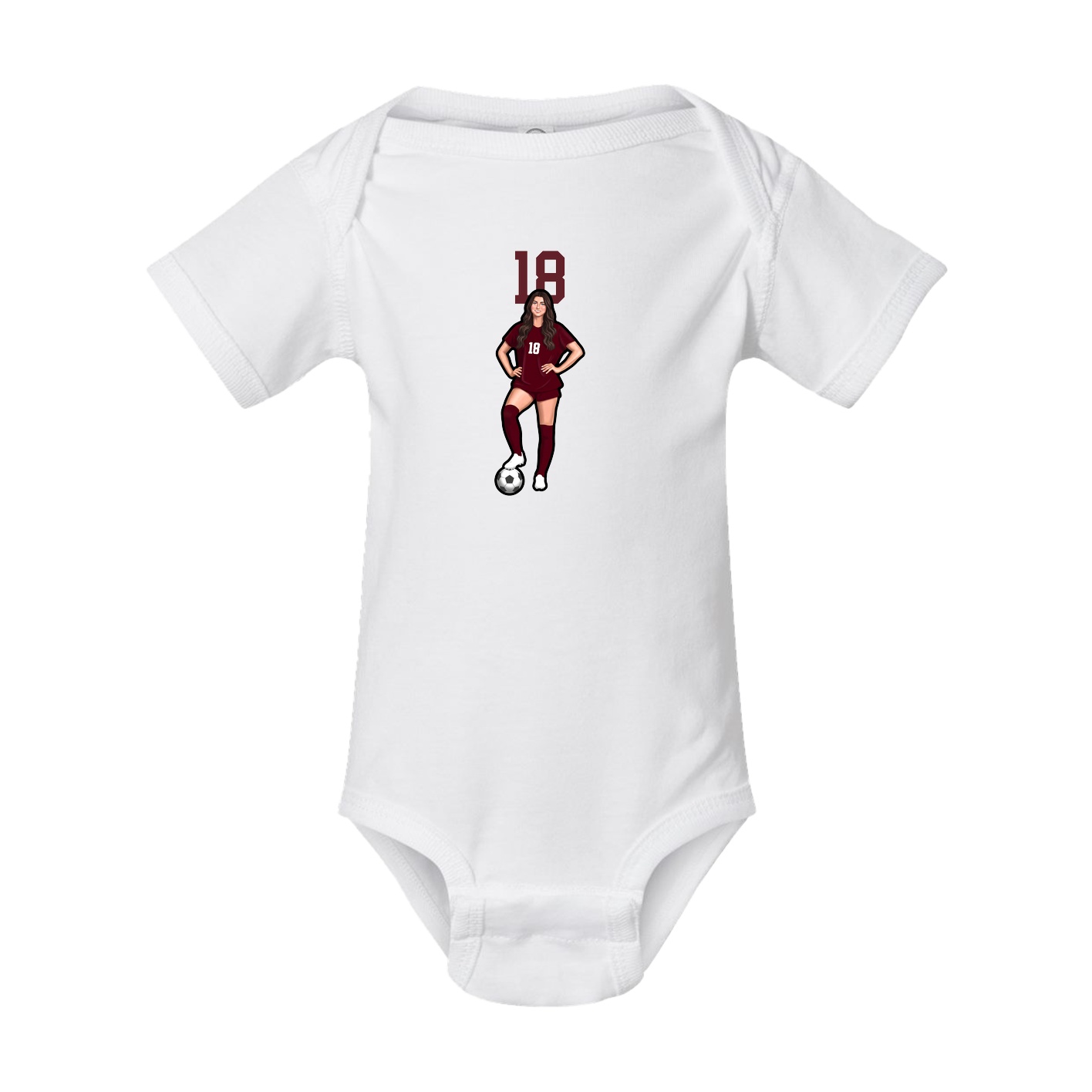 Baby Onesie — Number Top in White