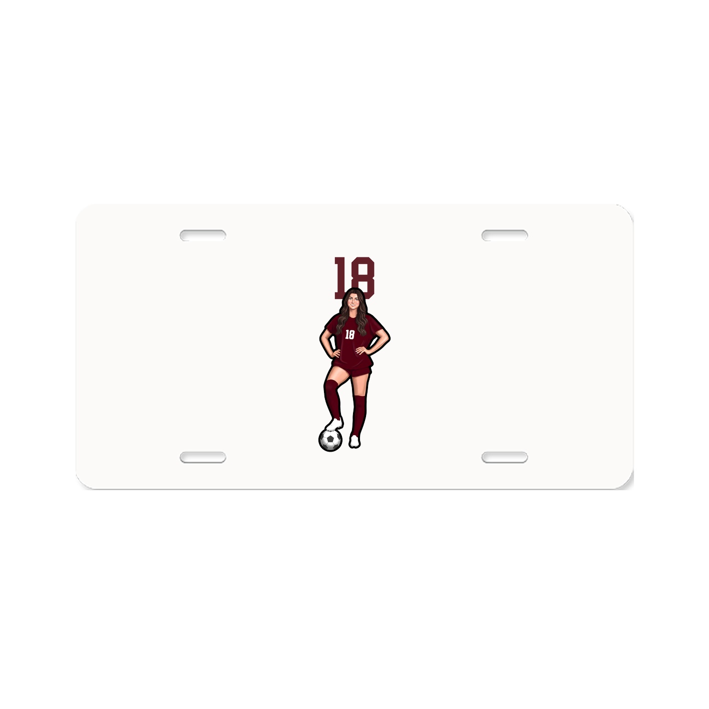 License Plate — Number Top in Classic