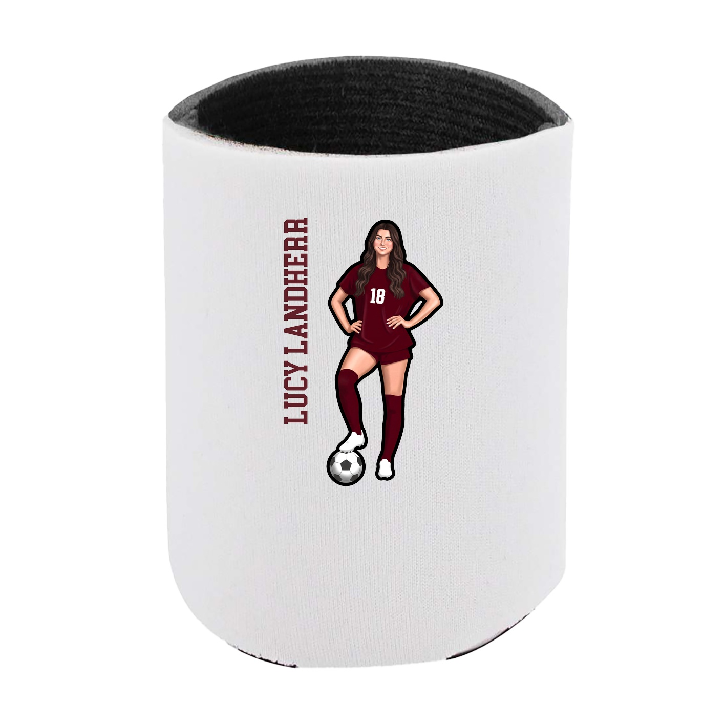 Can Holder — Name Vertical in White