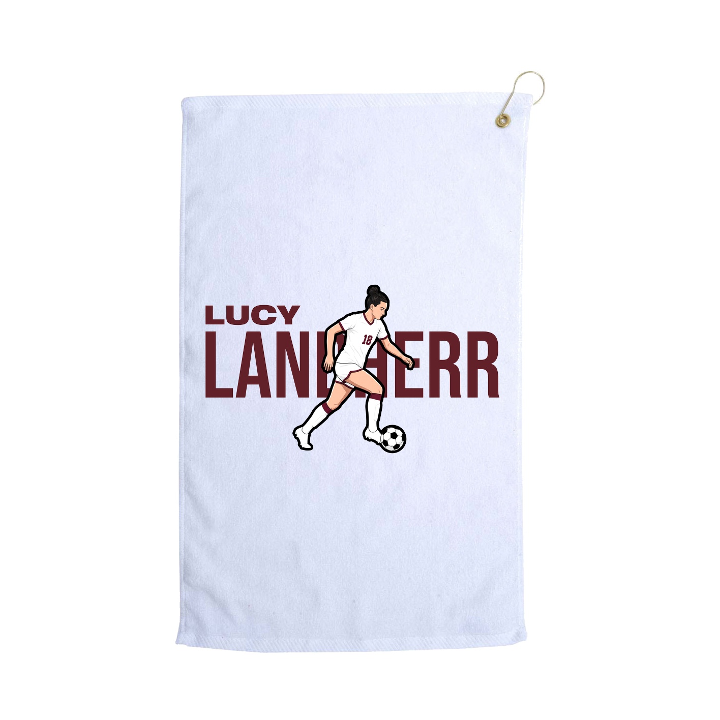 Golf Towel — Player Name in White