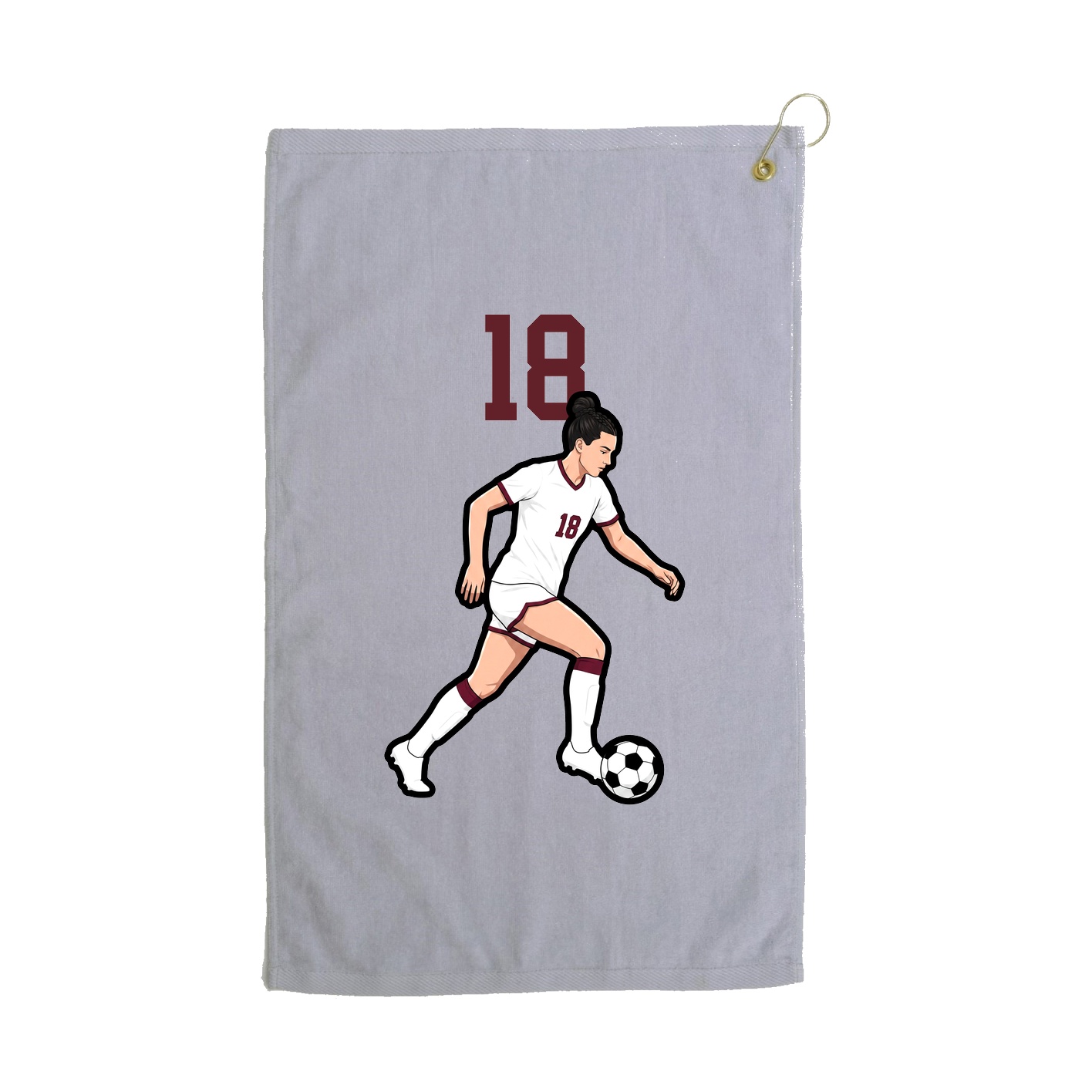 Golf Towel — Number Top in Grey
