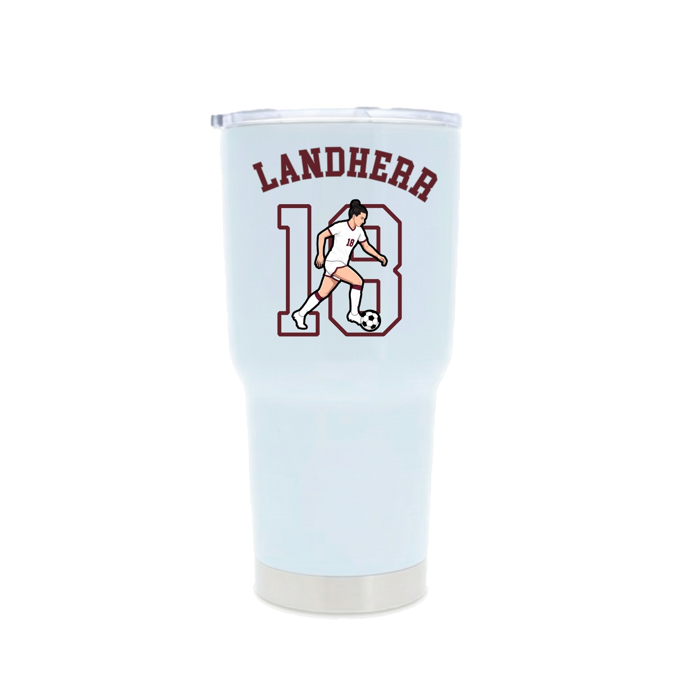 30oz Stainless Steel Tumbler — Shirsey Arch in White