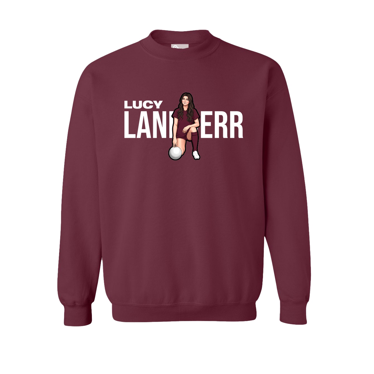 Fleece Crew — Player Name in Maroon