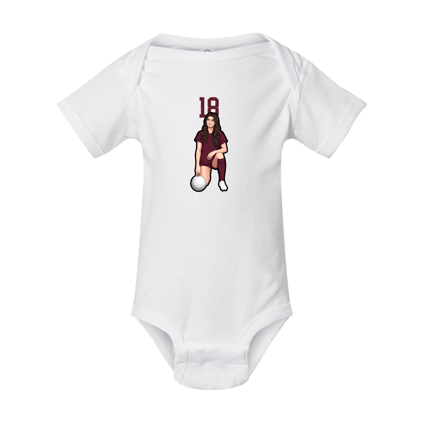 Baby Onesie — Number Top in White