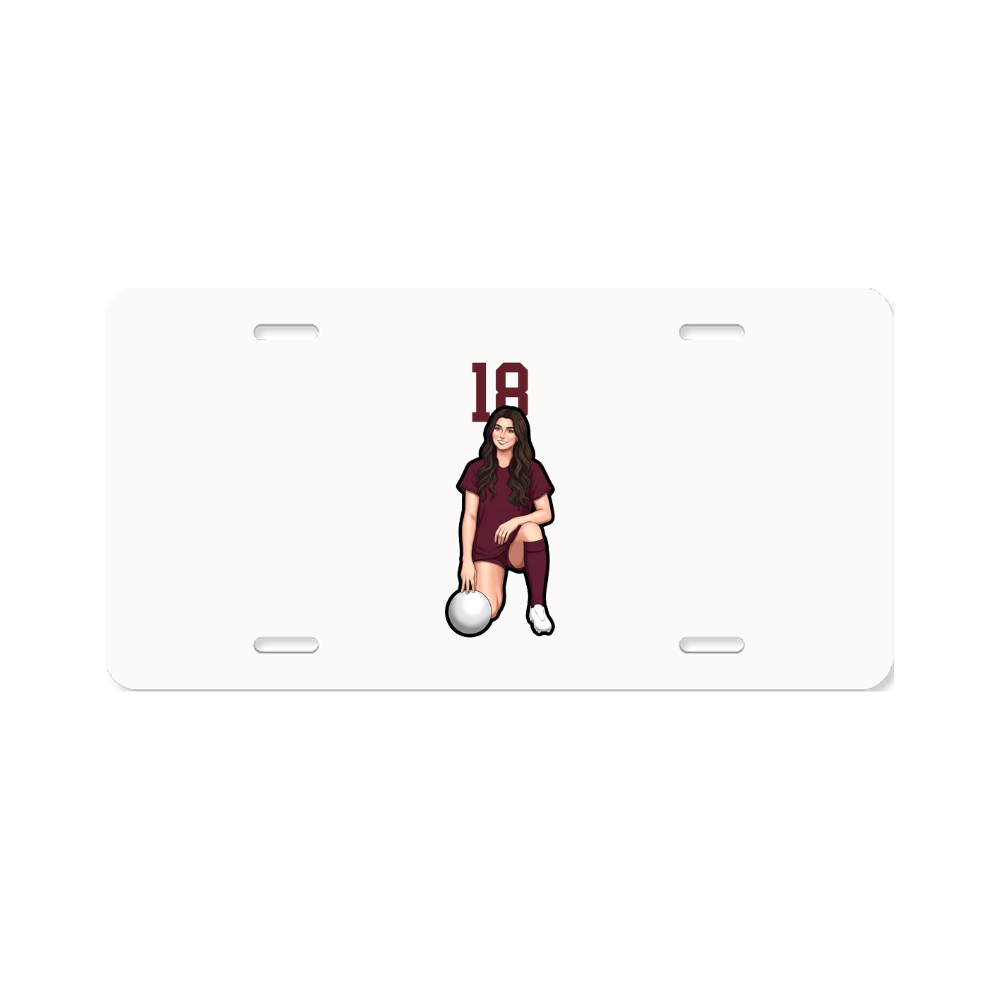 License Plate — Number Top in Classic