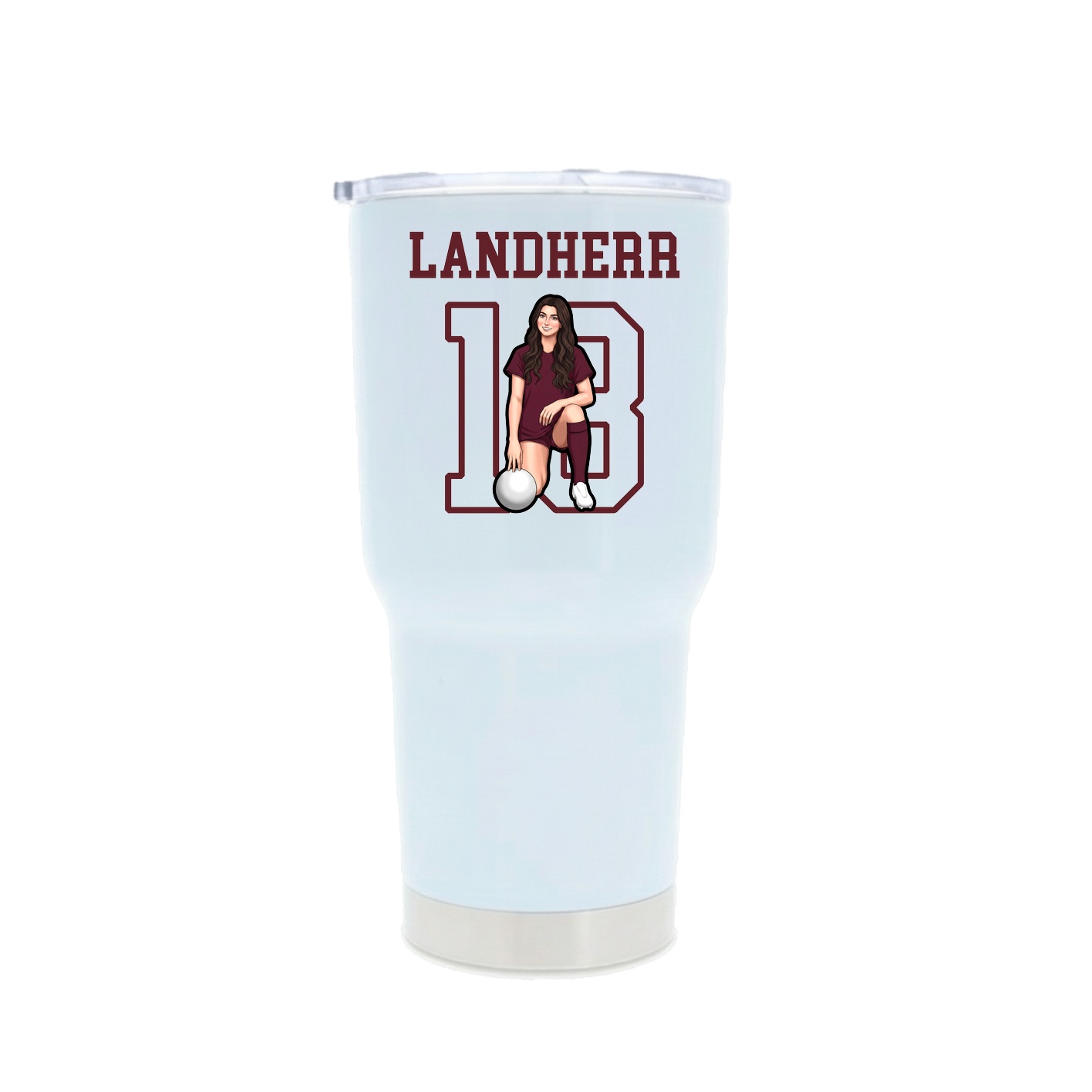 30oz Stainless Steel Tumbler — Shirsey in White