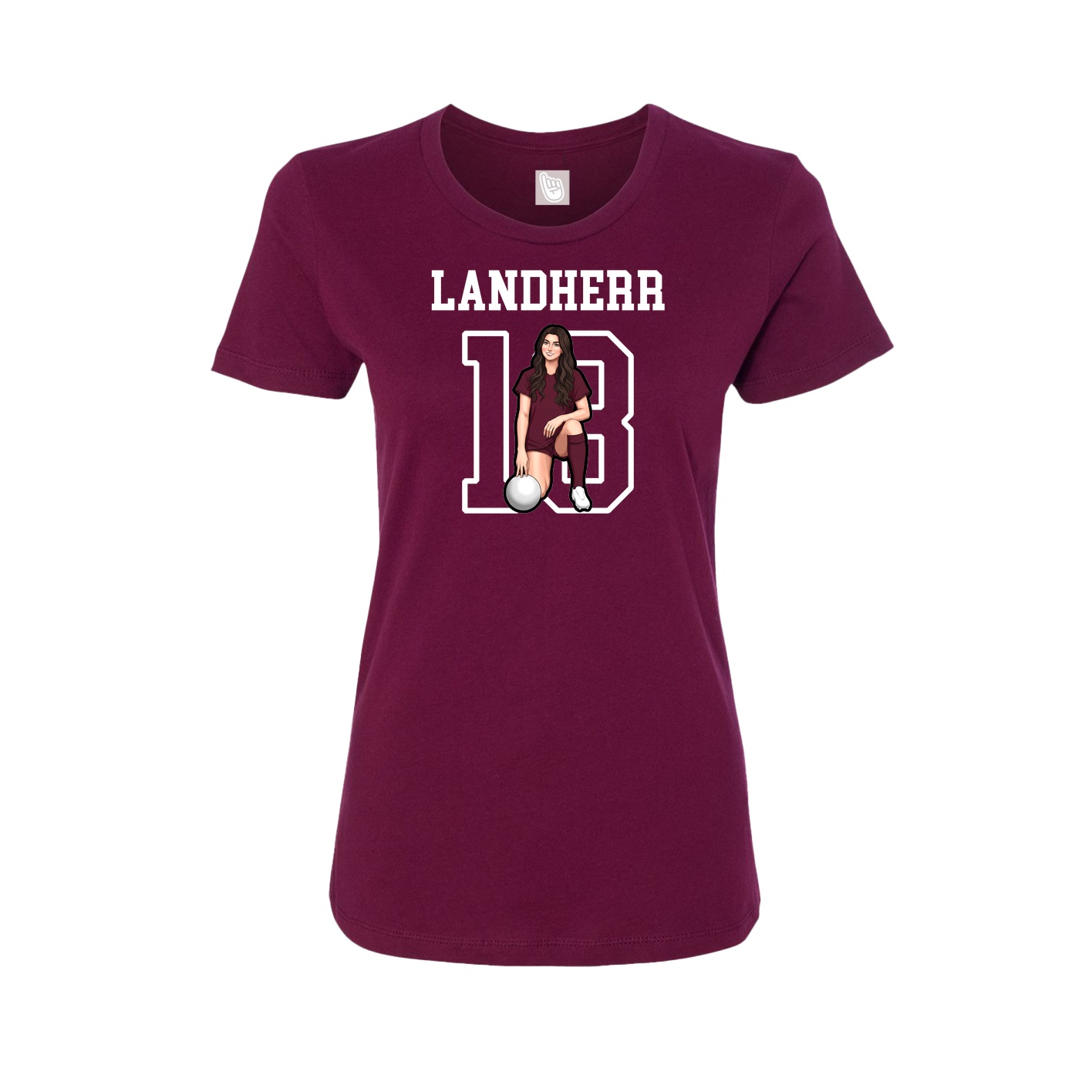 Fitted Women's Tee — Shirsey in Maroon