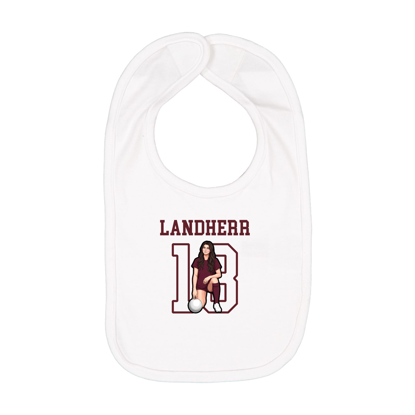 Infant Bib — Shirsey in White