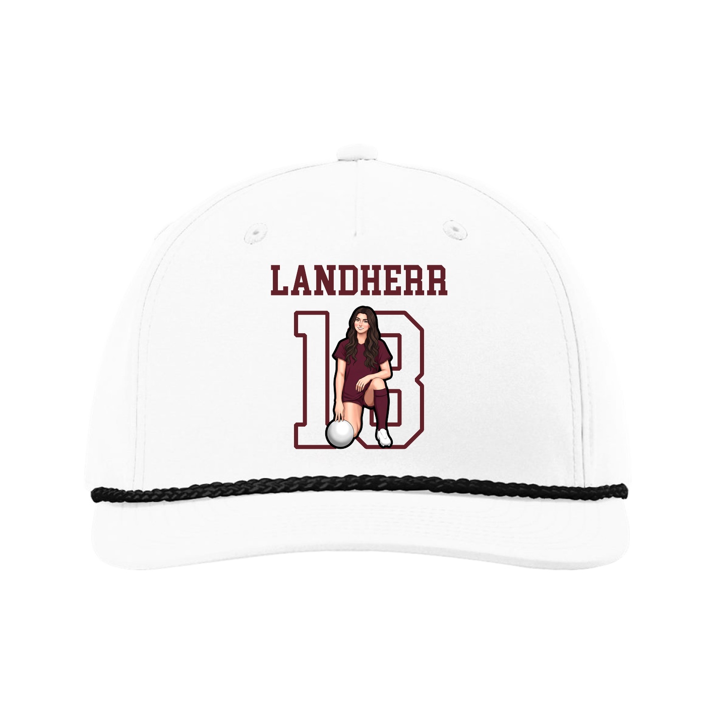 Five-Panel Classic Rope Cap — Shirsey in White
