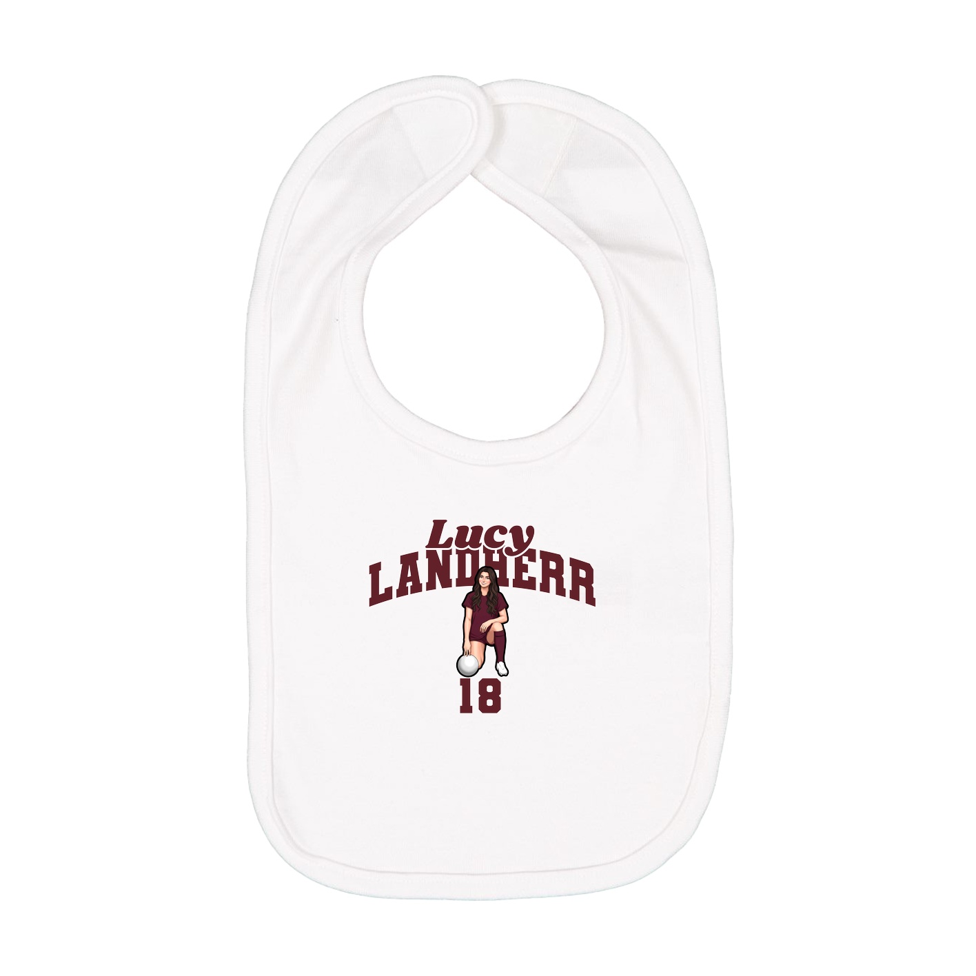 Infant Bib — Signature Arch in White