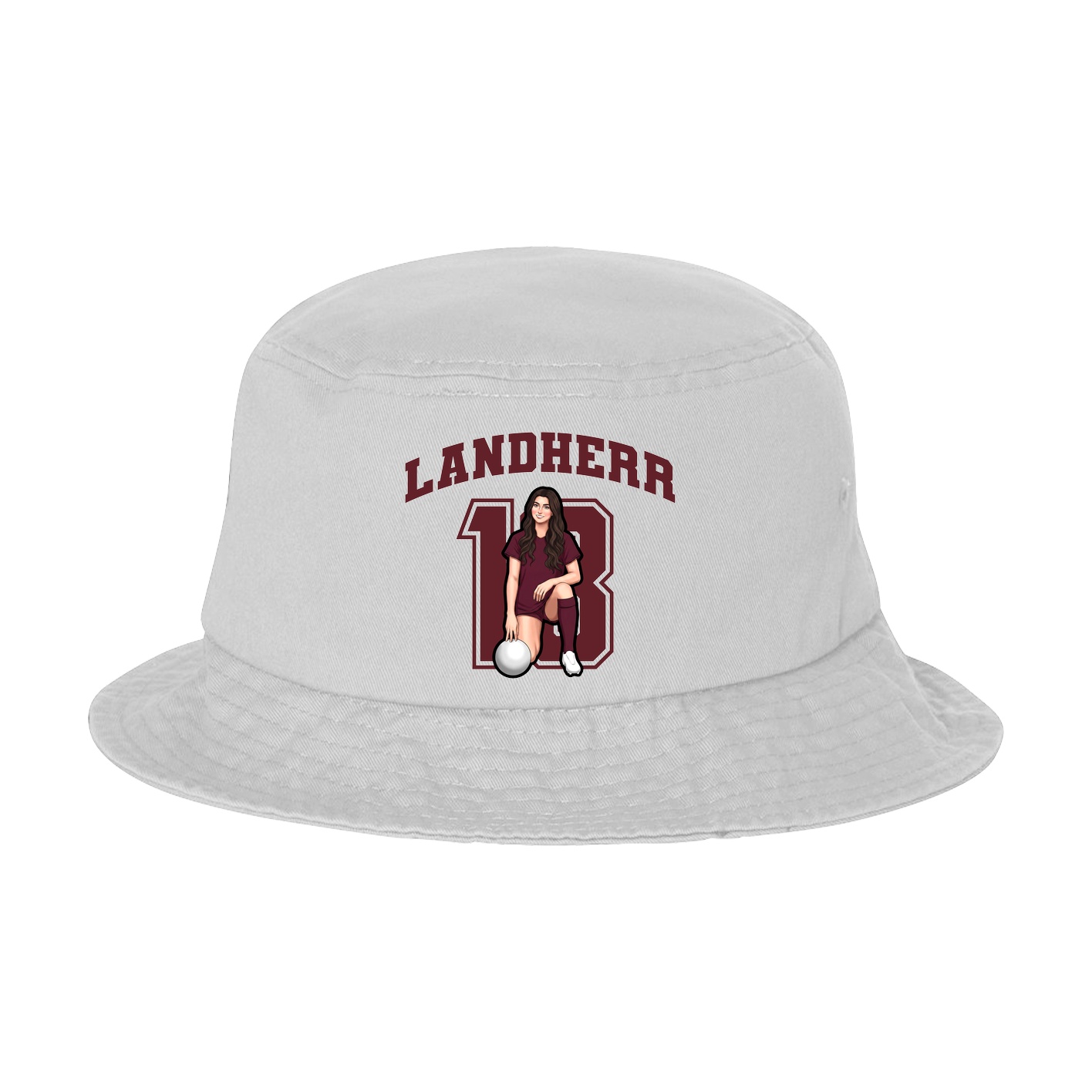 Bucket Cap — Number in White