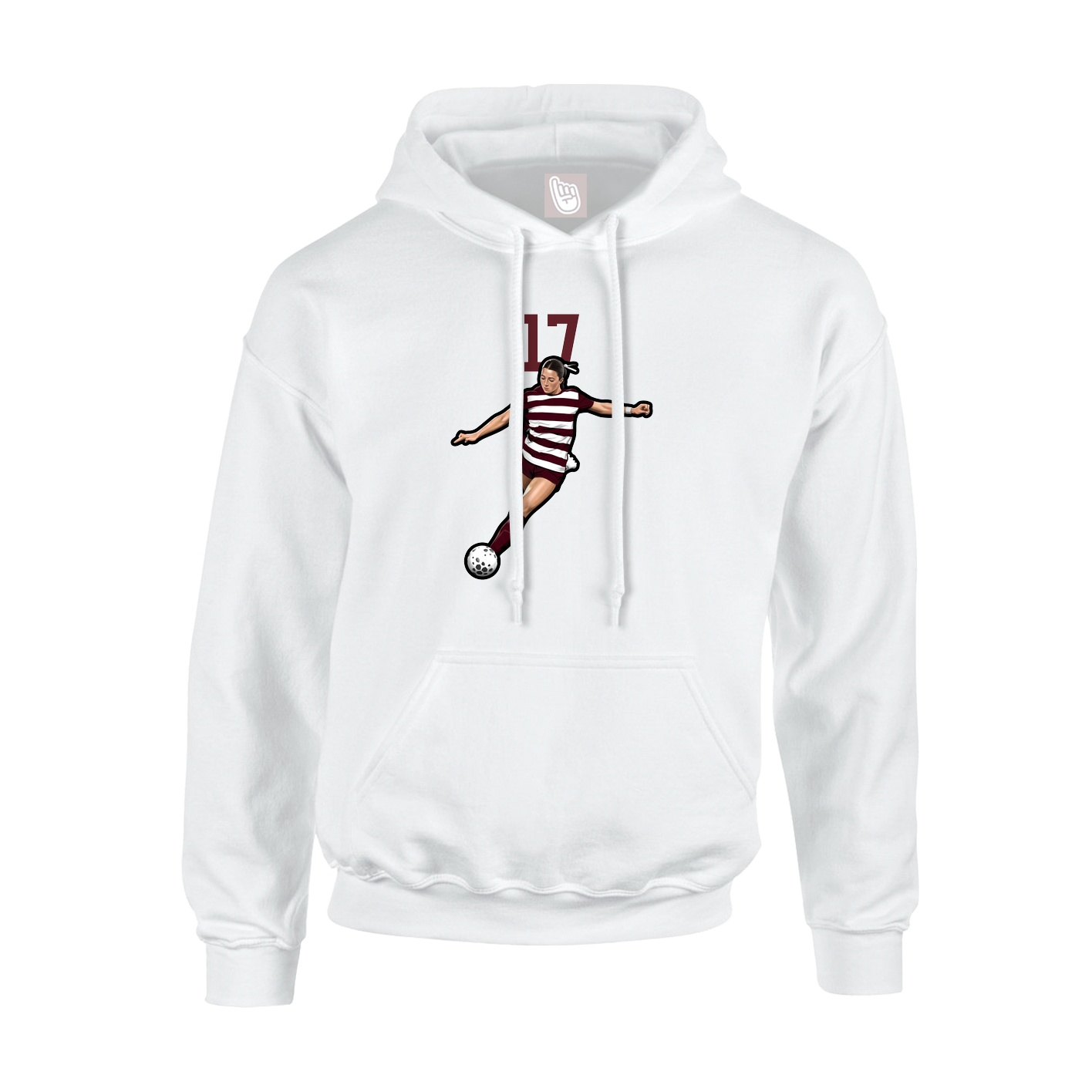 Hoodie — Number Top in White