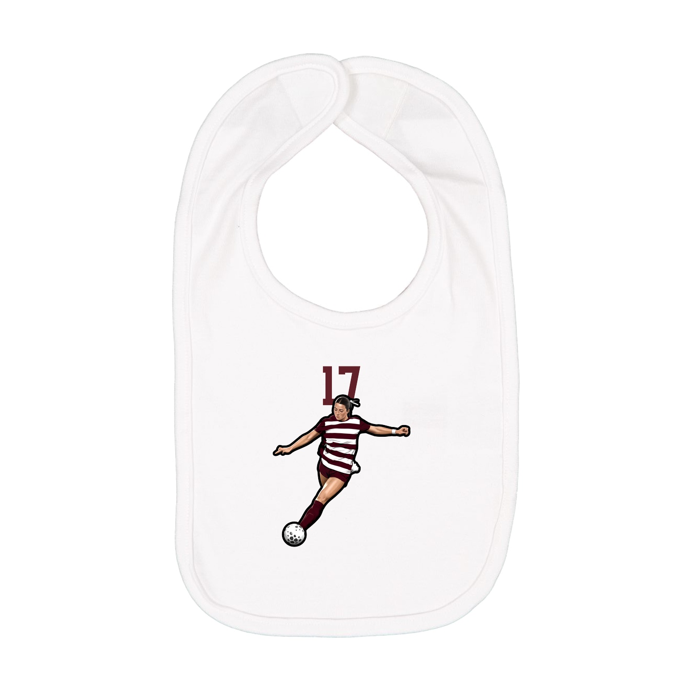 Infant Bib — Number Top in White