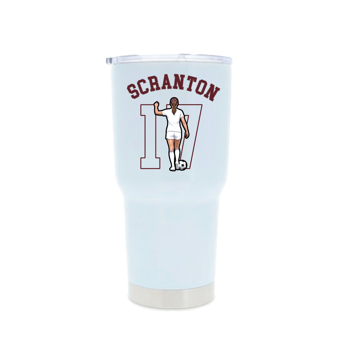 30oz Stainless Steel Tumbler — Shirsey Arch in White