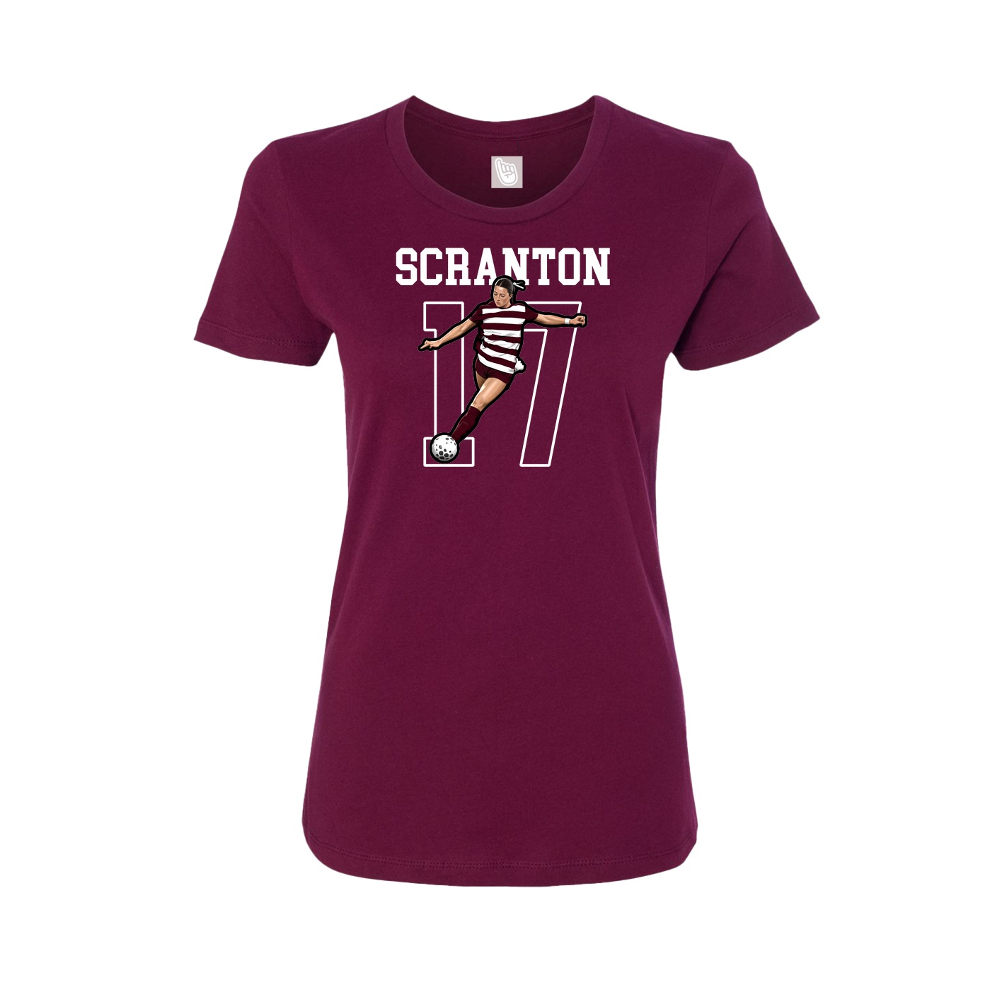 Fitted Women's Tee — Shirsey in Maroon