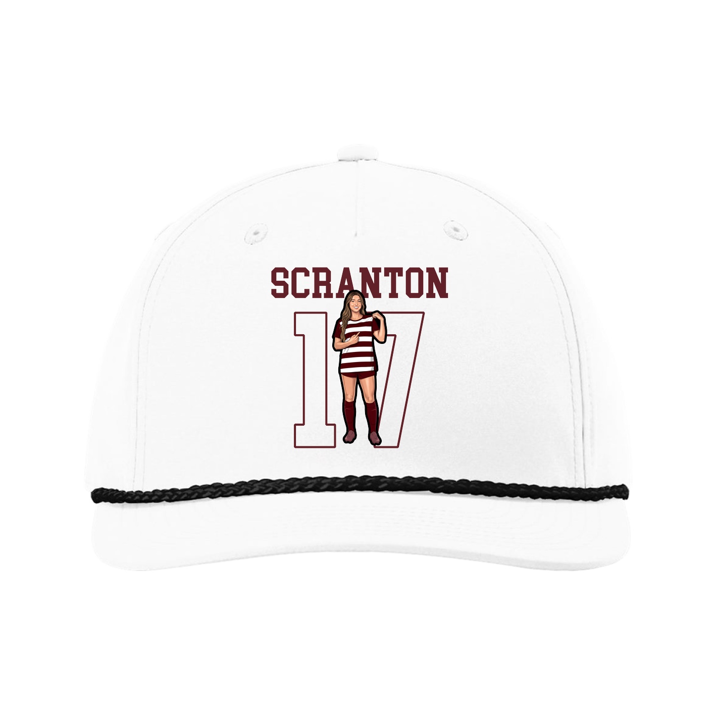 Five-Panel Classic Rope Cap — Shirsey in White