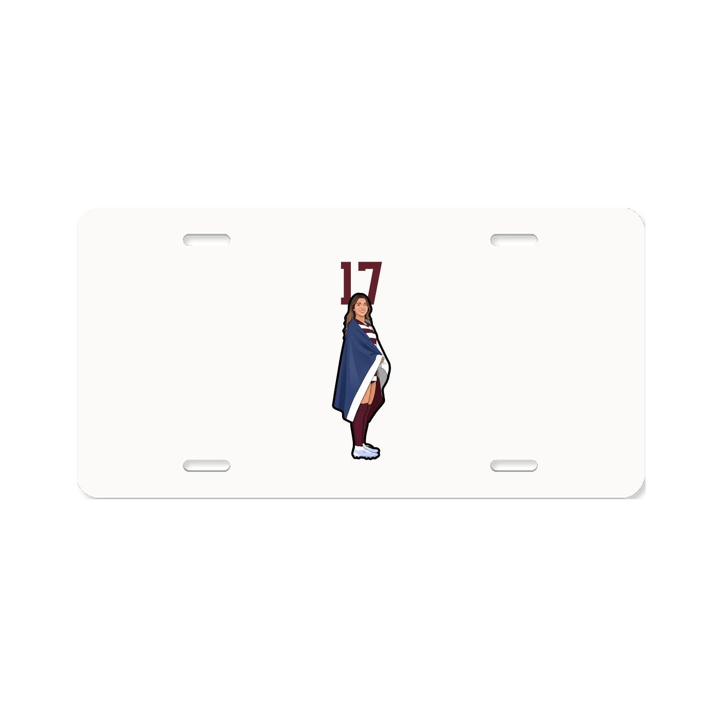 License Plate — Number Top in Classic