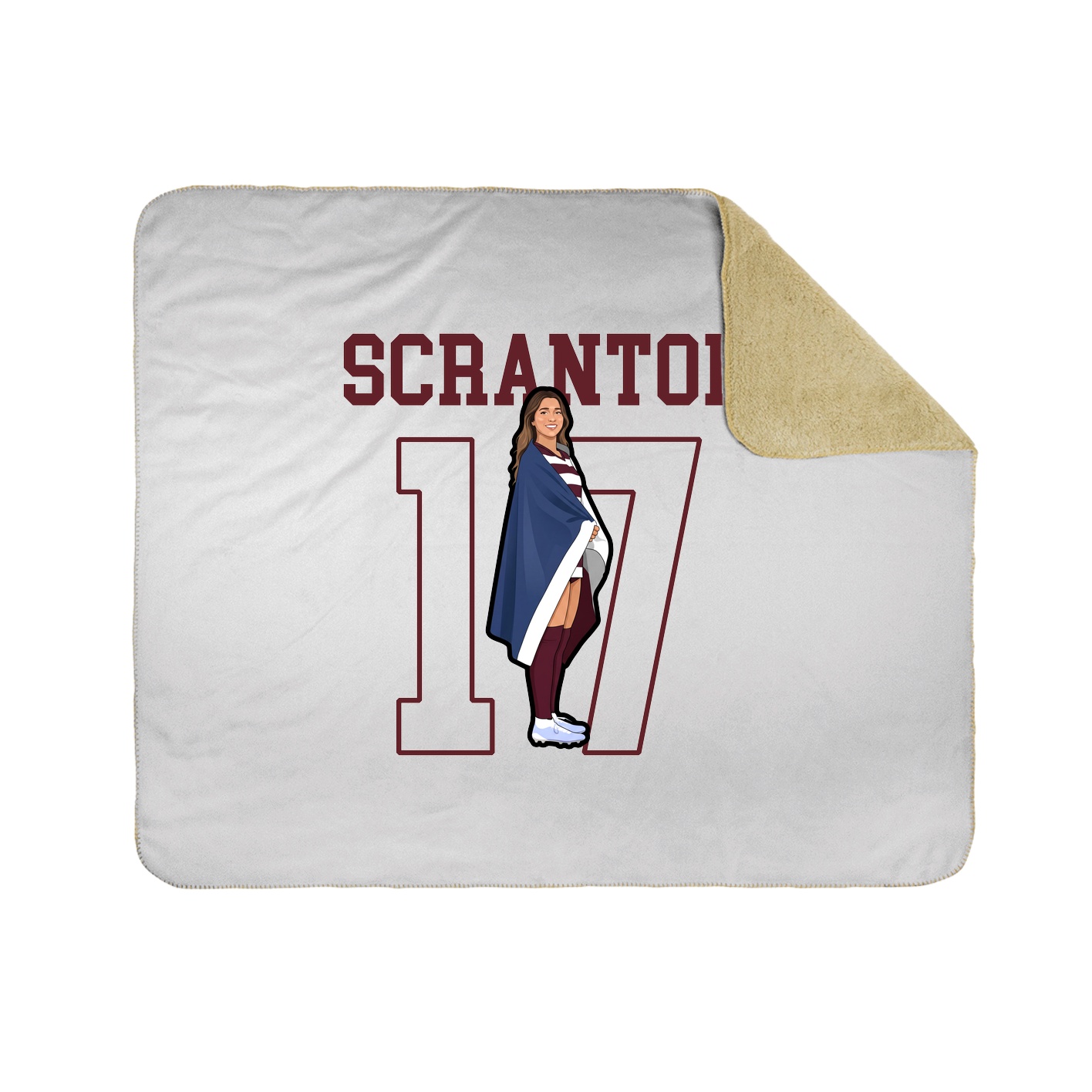 50x60 Sherpa Lined Throw Blanket