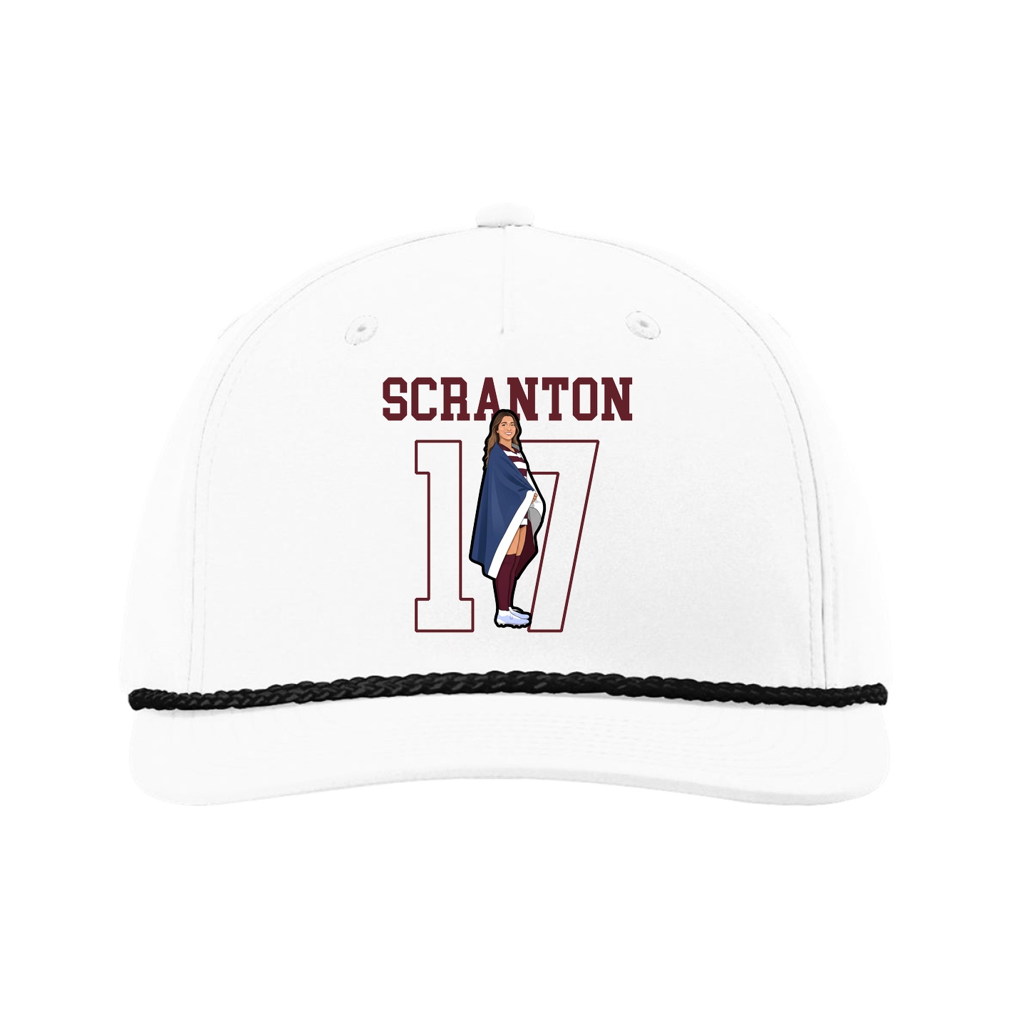Five-Panel Classic Rope Cap — Shirsey in White