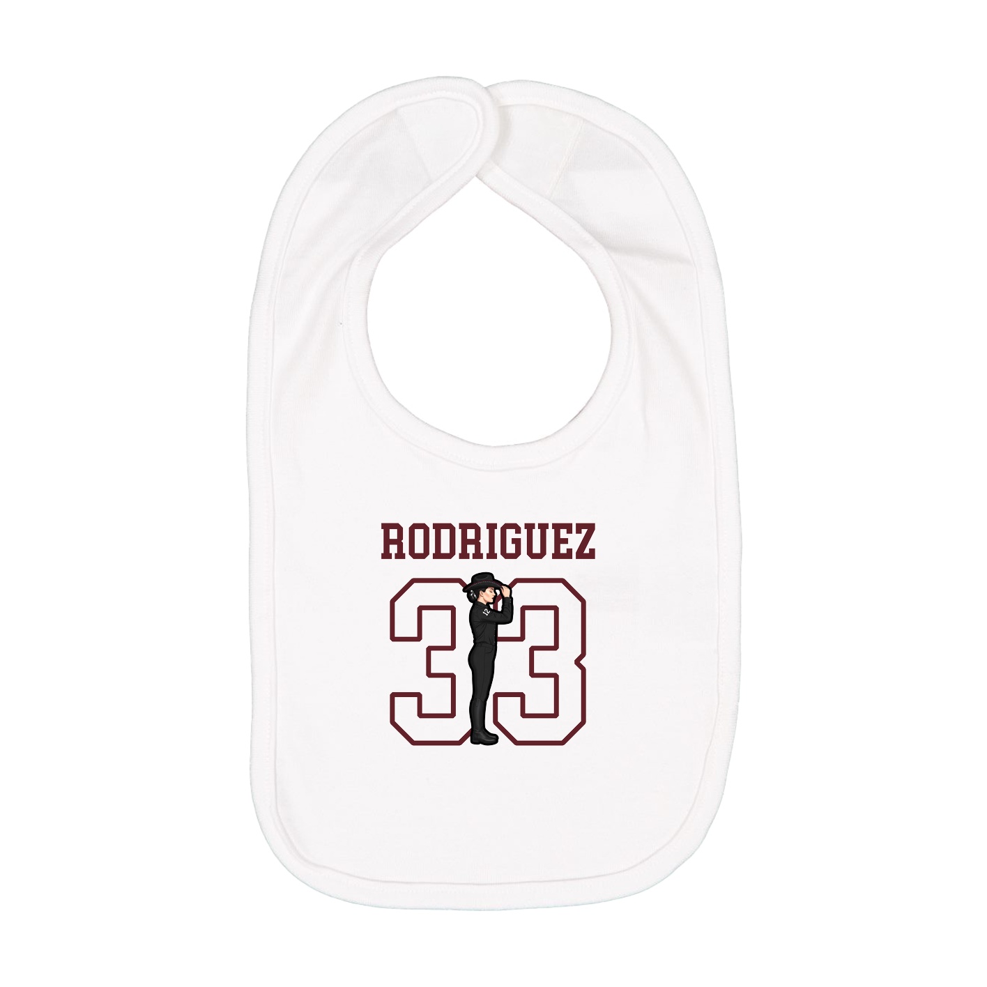 Infant Bib — Shirsey in White