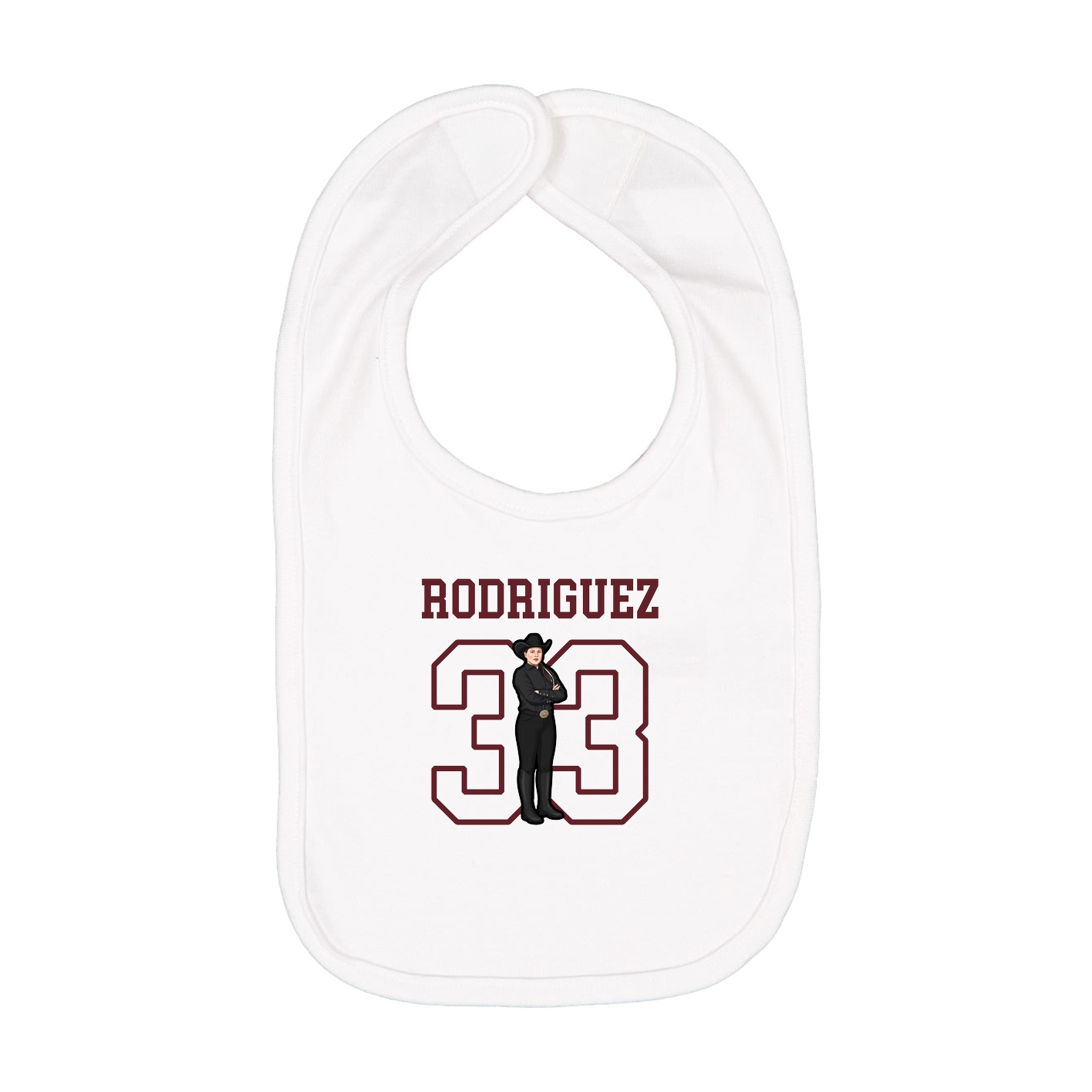 Infant Bib — Shirsey in White