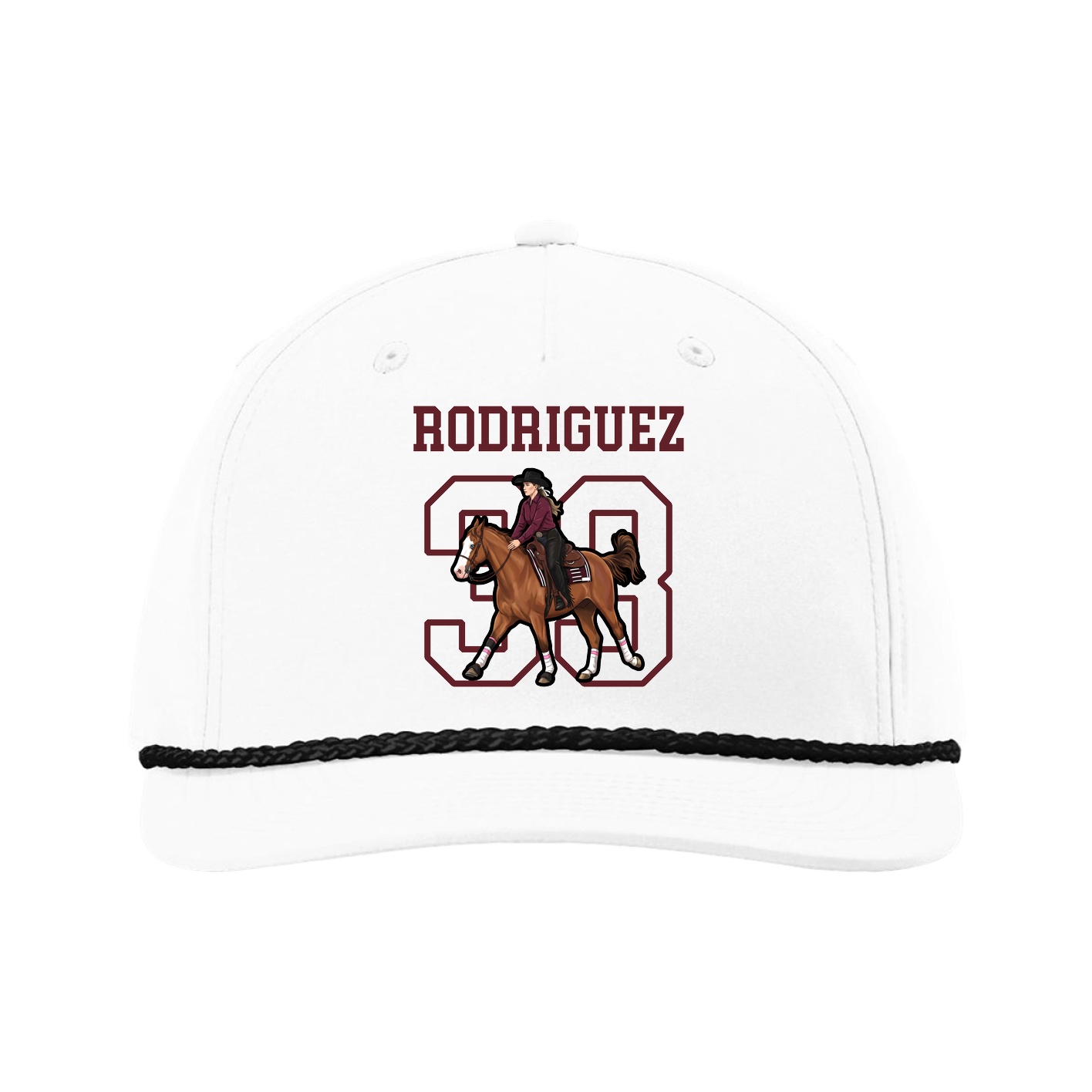 Five-Panel Classic Rope Cap — Shirsey in White