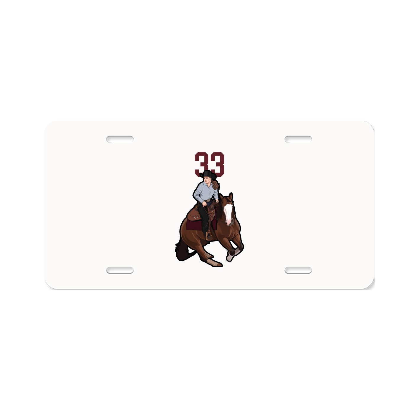 License Plate — Number Top in Classic