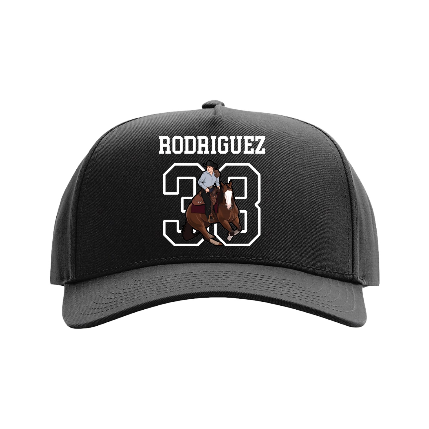 Full Fabric Five-Panel Champ Cap — Shirsey in Black