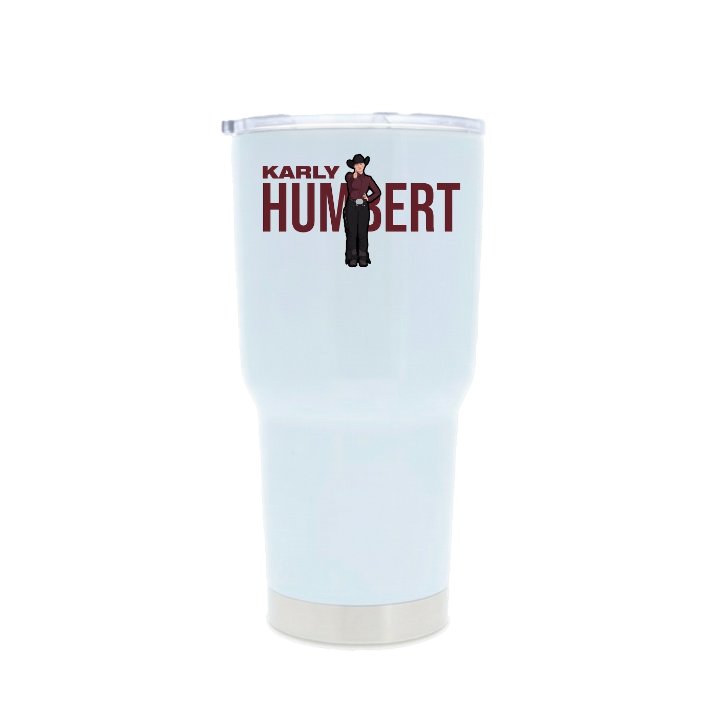 30oz Stainless Steel Tumbler — Player Name in White