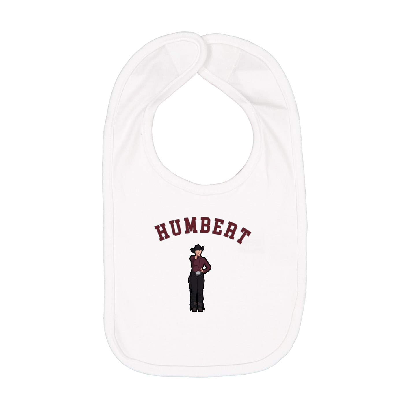Infant Bib — Shirsey Arch in White