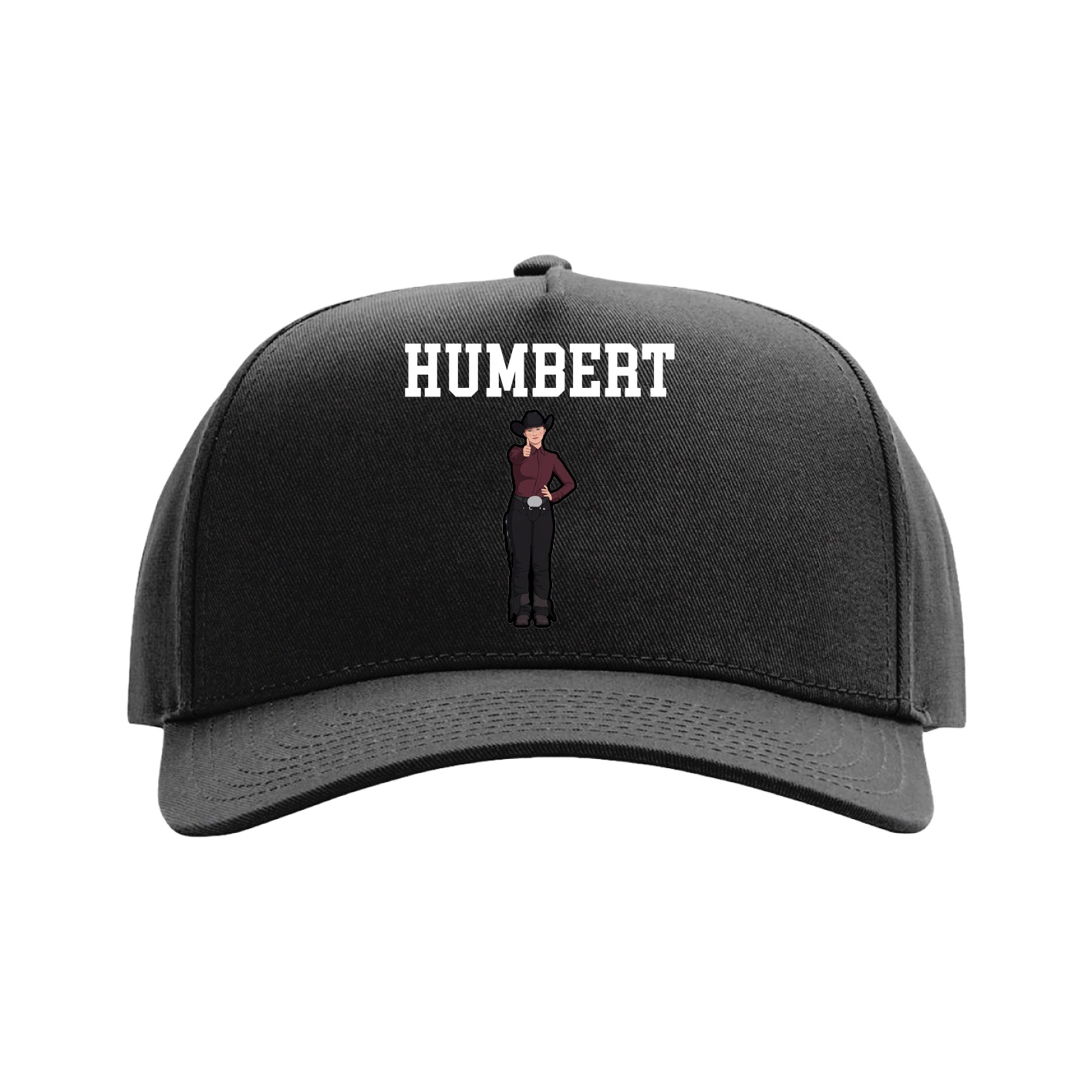 Full Fabric Five-Panel Champ Cap — Shirsey in Black