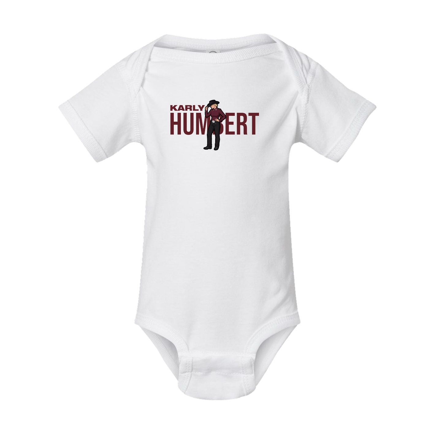 Baby Onesie — Player Name in White