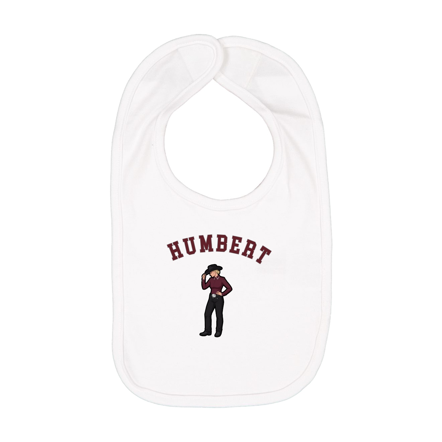 Infant Bib — Shirsey Arch in White