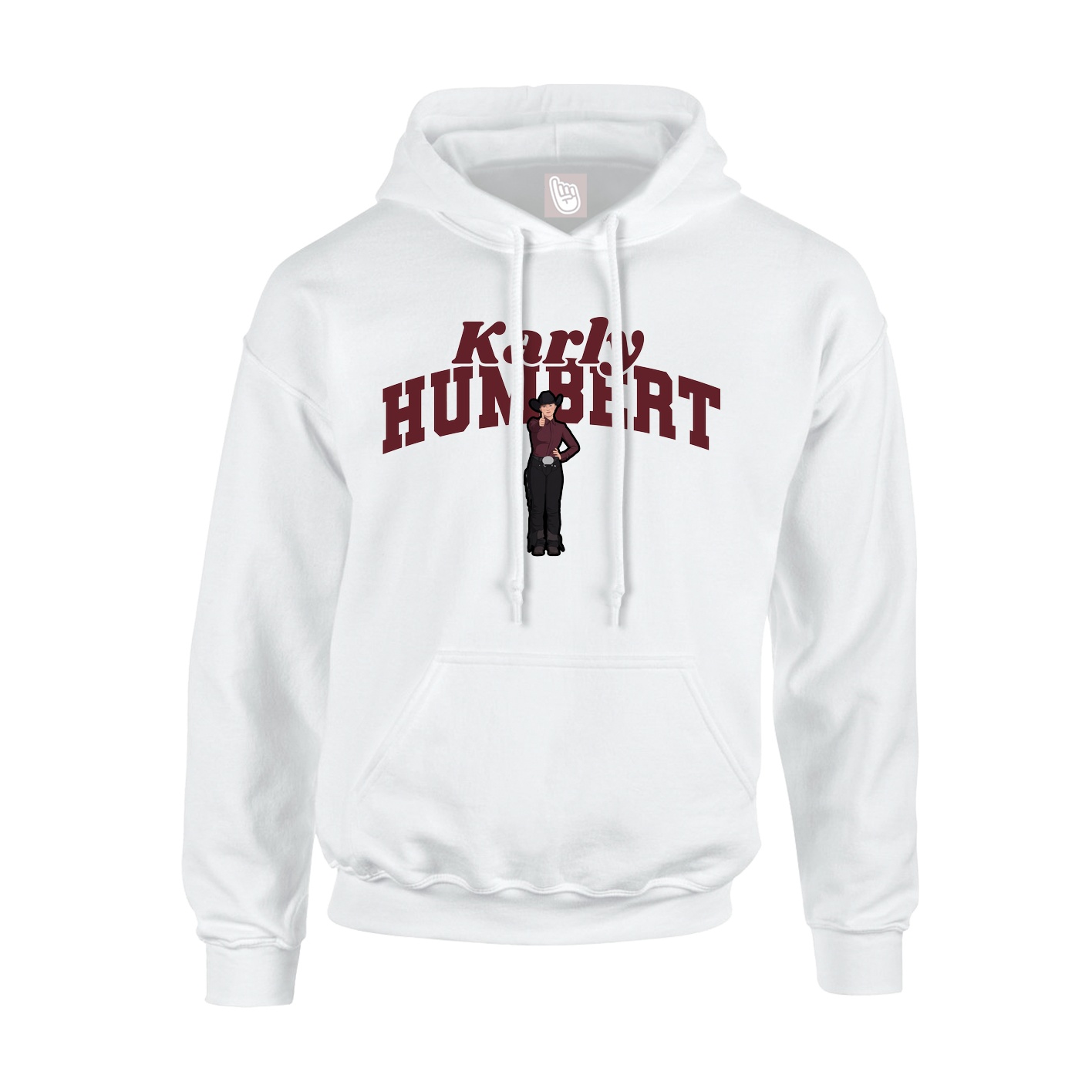 Youth Hoodie — Signature Arch in White