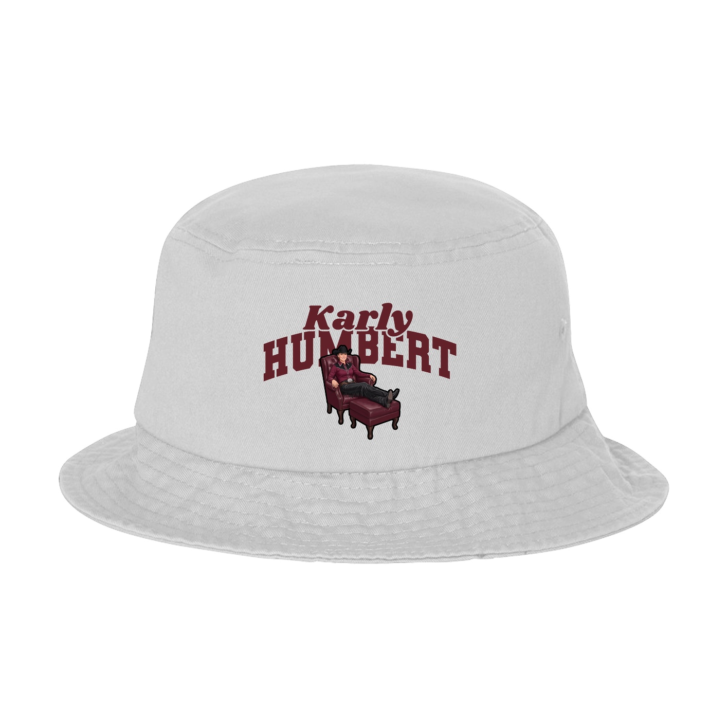 Bucket Cap — Signature Arch in White