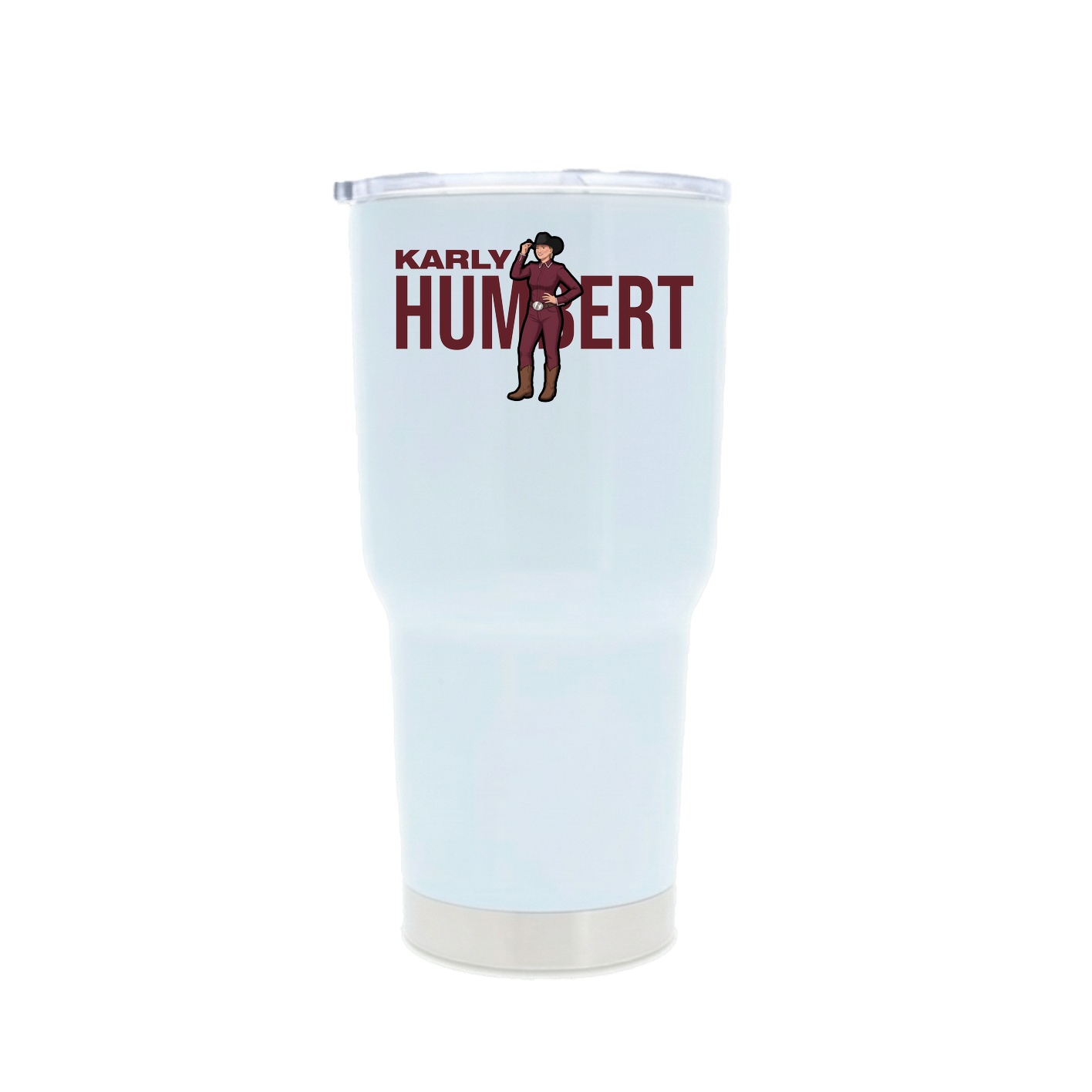 30oz Stainless Steel Tumbler — Player Name in White