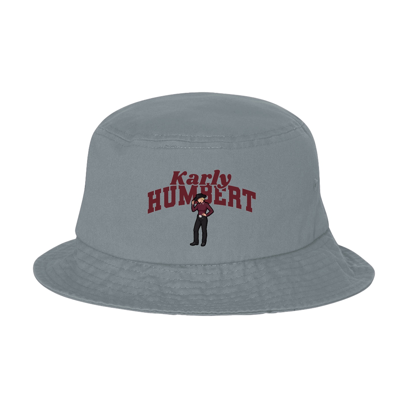 Bucket Cap — Signature Arch in Grey