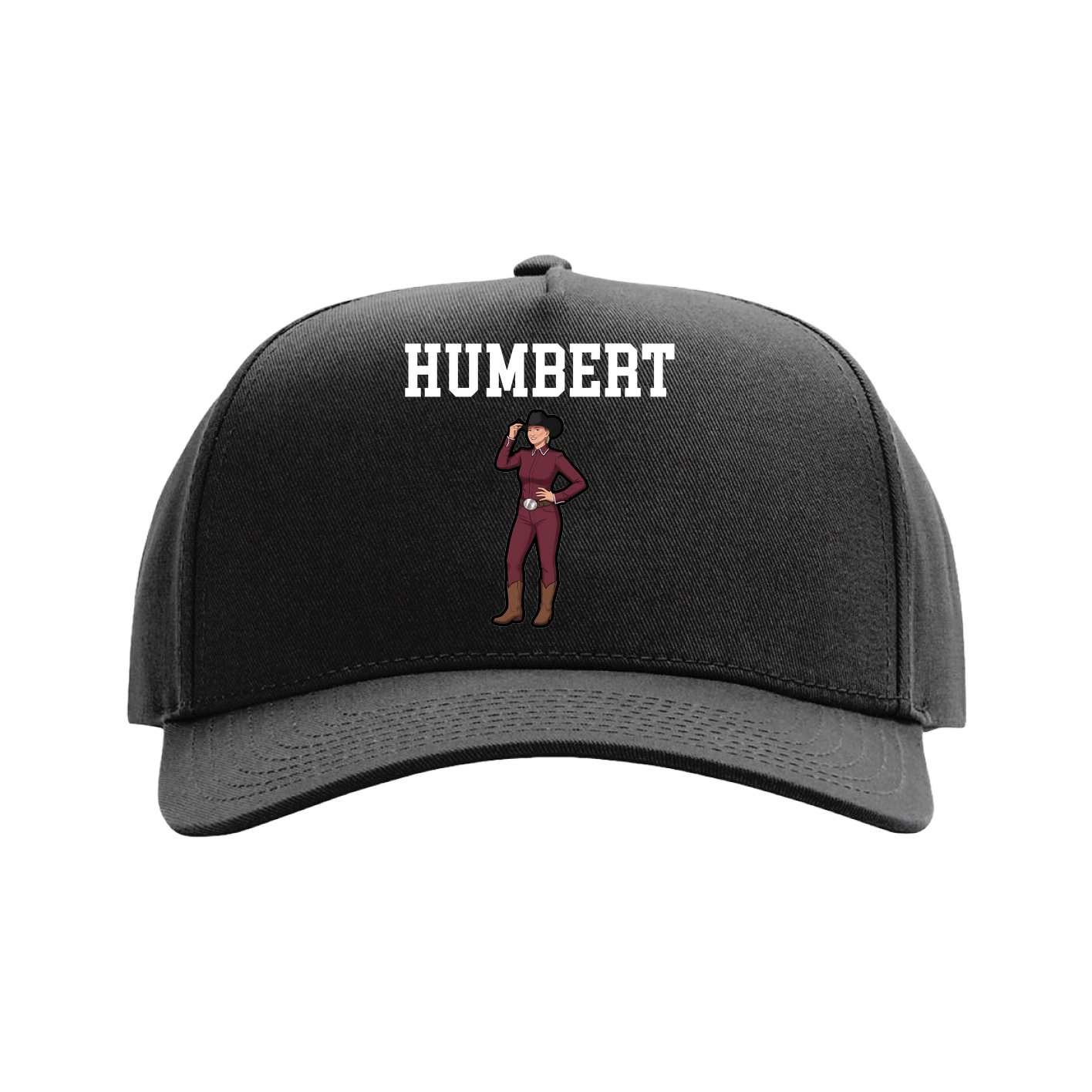 Full Fabric Five-Panel Champ Cap — Shirsey in Black