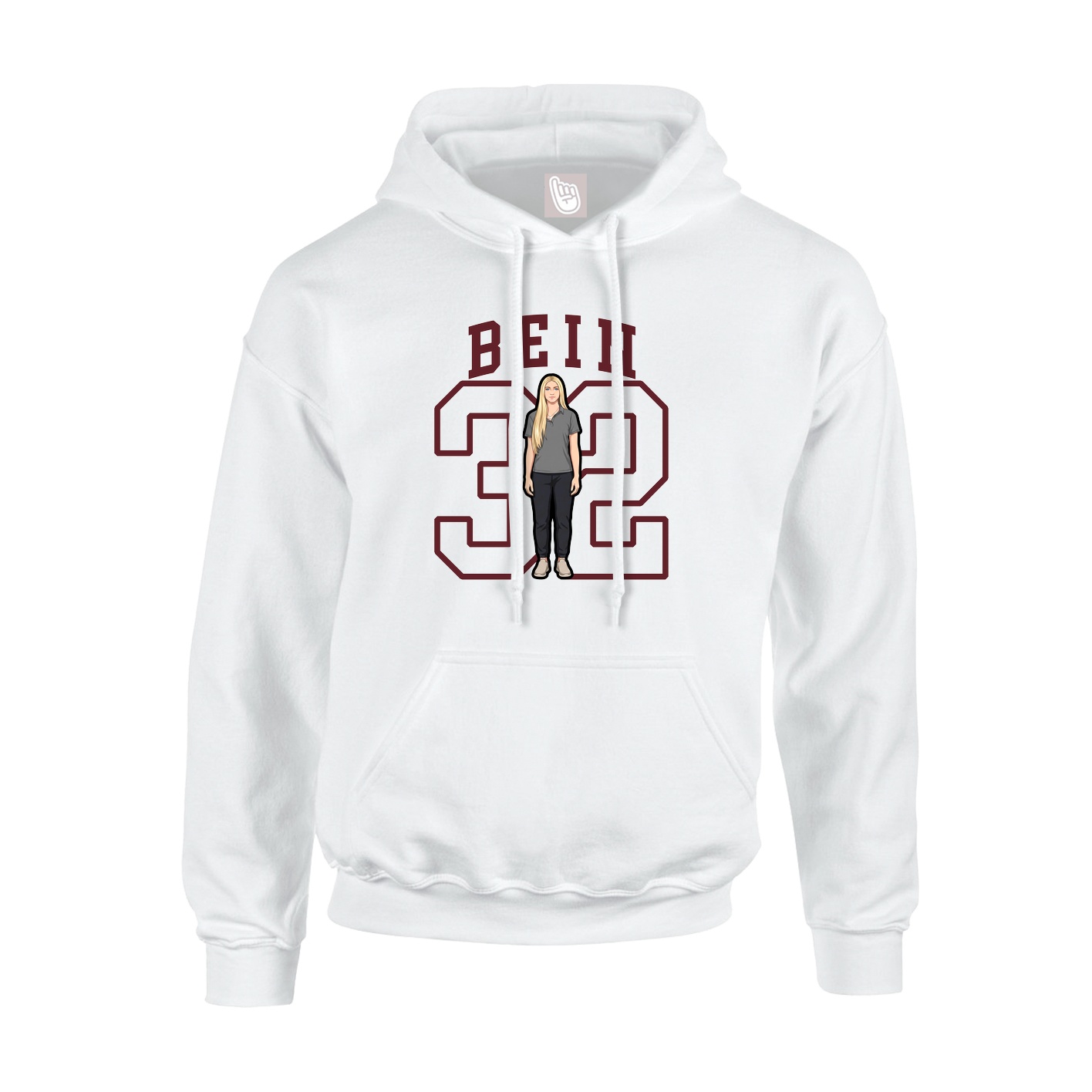 Hoodie — Shirsey in White