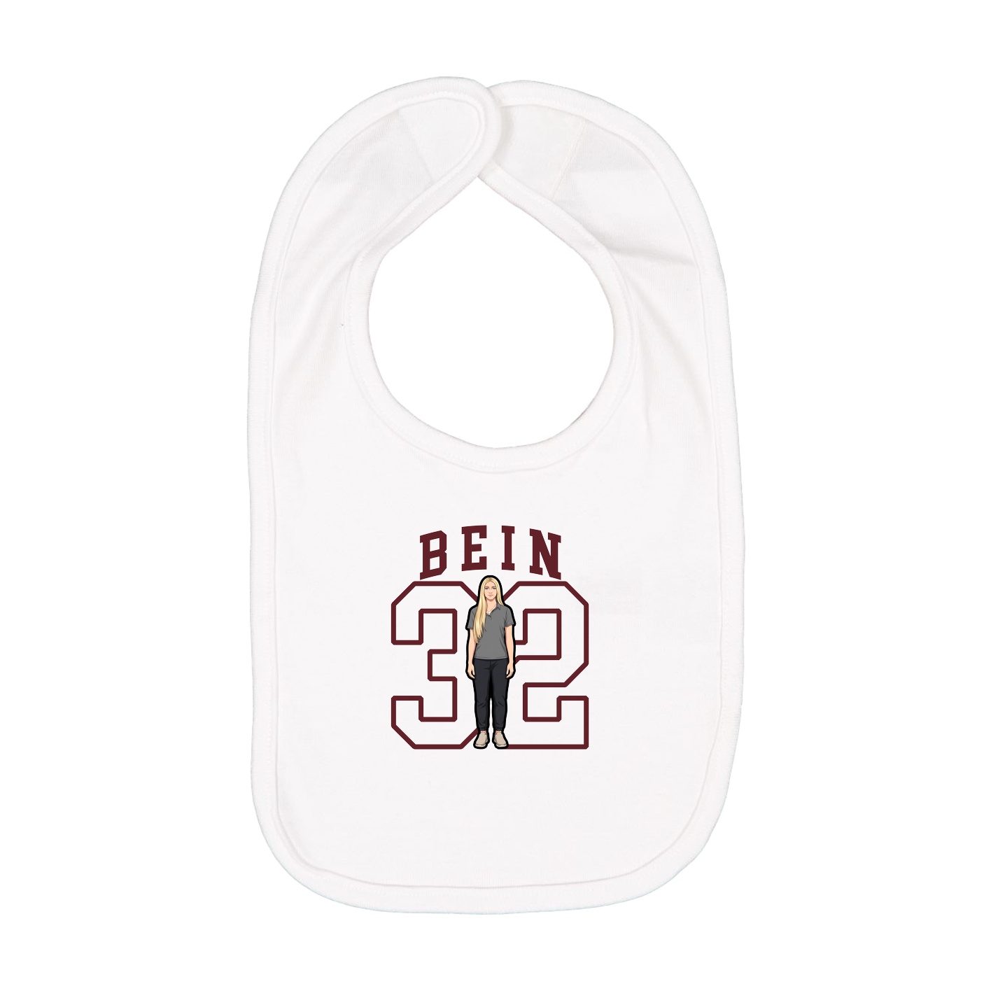 Infant Bib — Shirsey in White