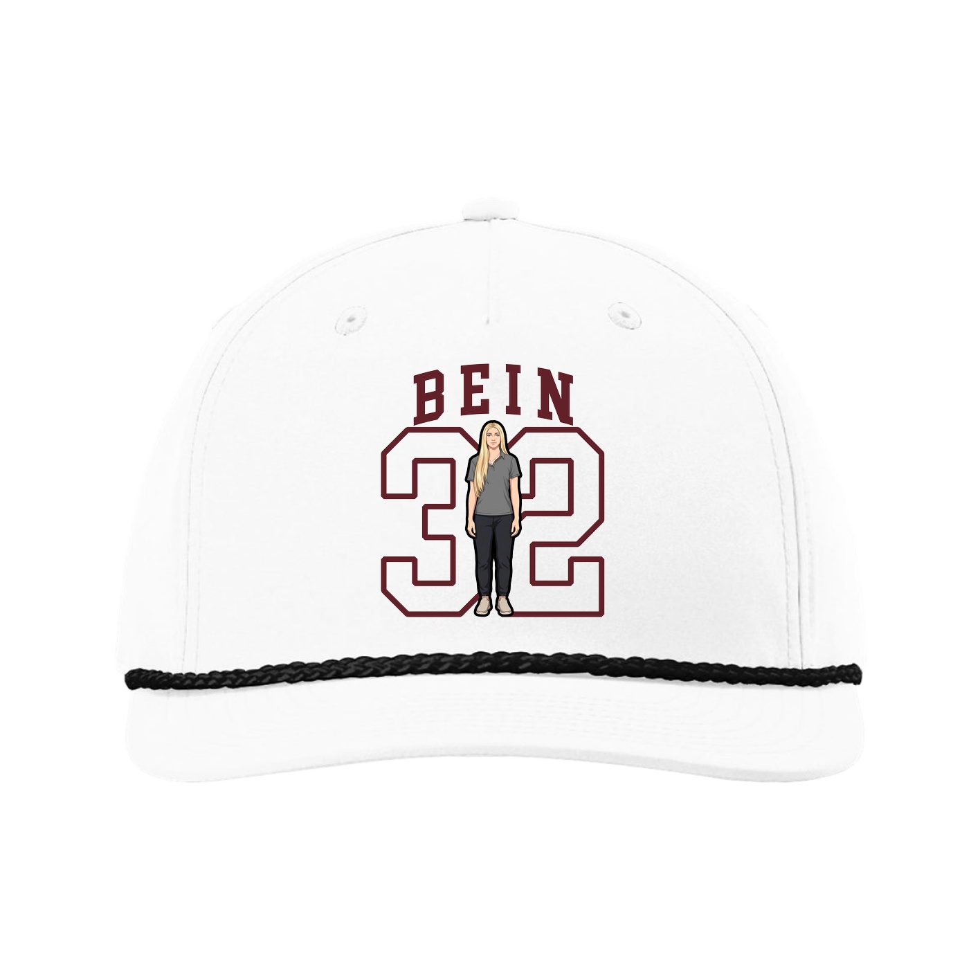 Five-Panel Classic Rope Cap — Shirsey in White